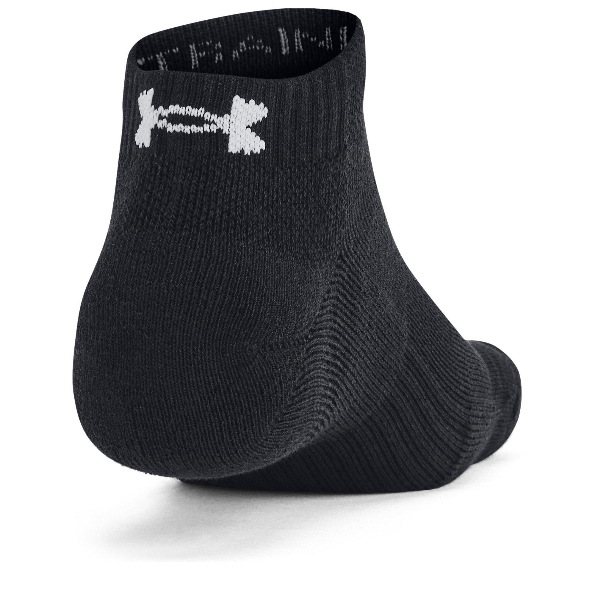 Black/Blk/White - Under Armour - Tech 3 Pack Low Cut Socks - 3