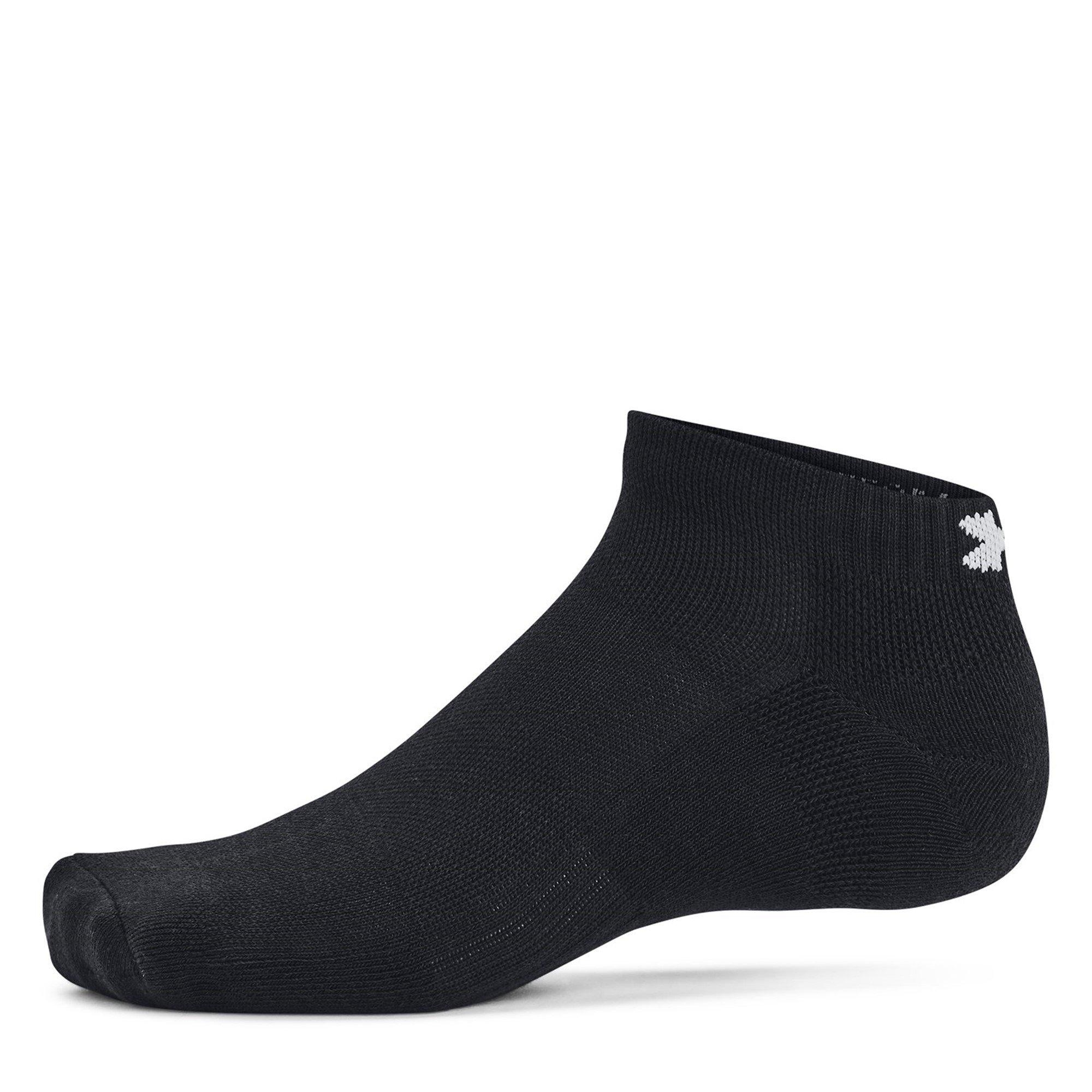 Black/Blk/White - Under Armour - Tech 3 Pack Low Cut Socks - 4