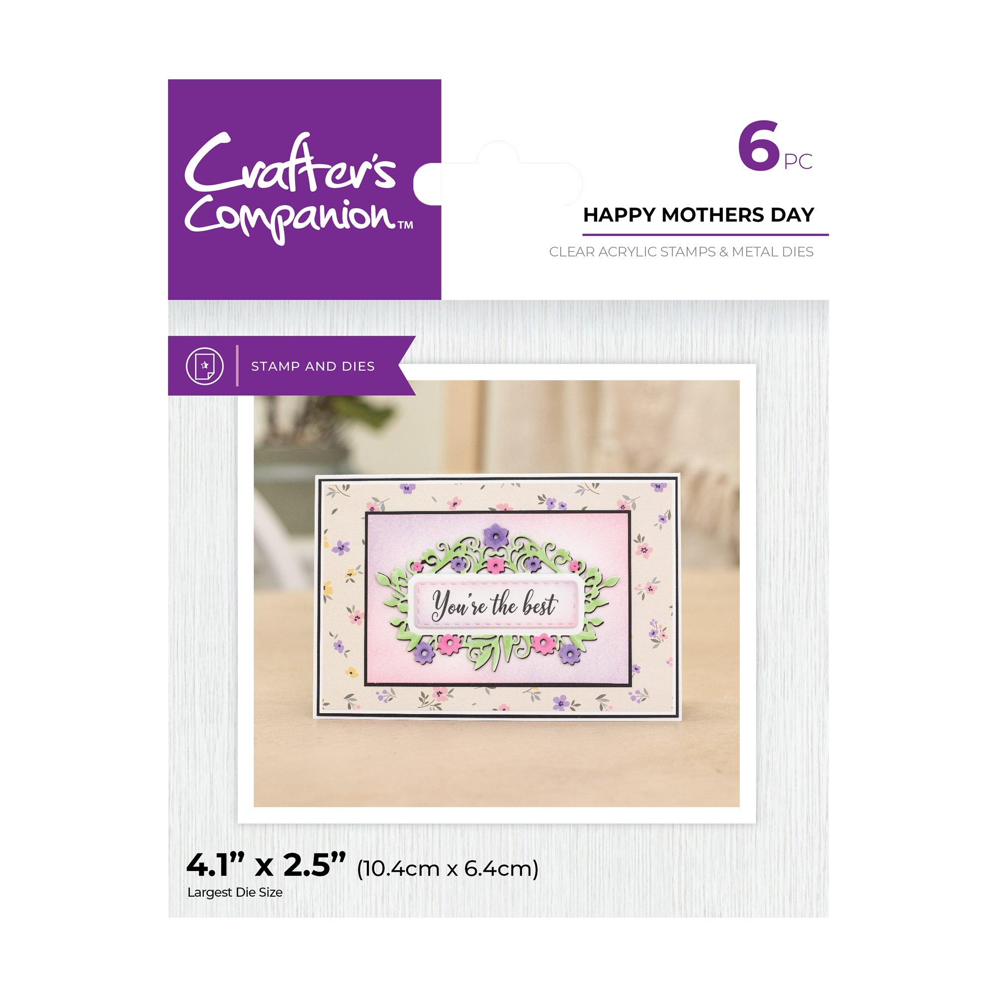 Multi - Crafters Companion - Happy Mothers Day Stamp & Die - 1
