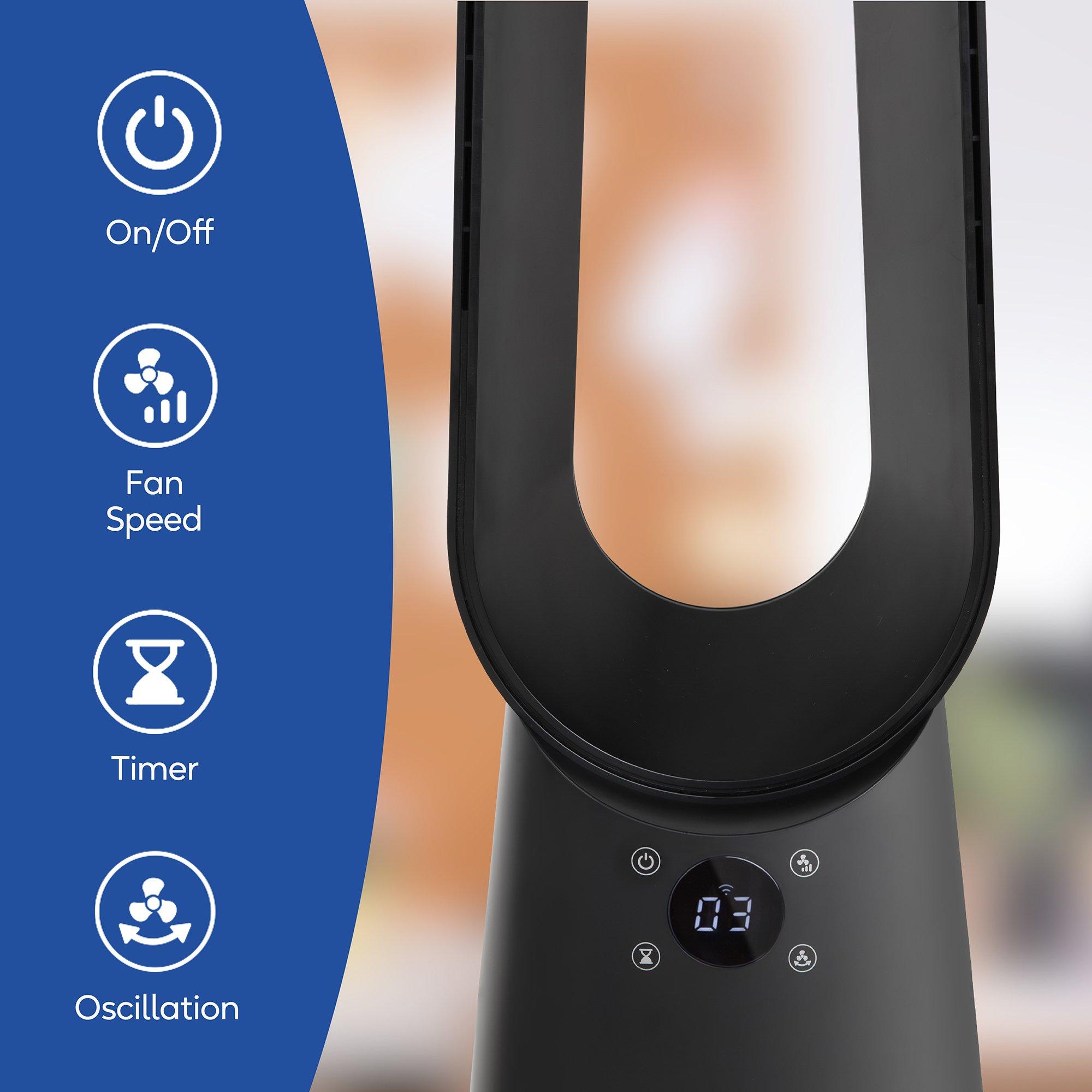 Black - Russell Hobbs - RHBLDLC25BSM Smart Bladeless Cooling Fan in Black - 13