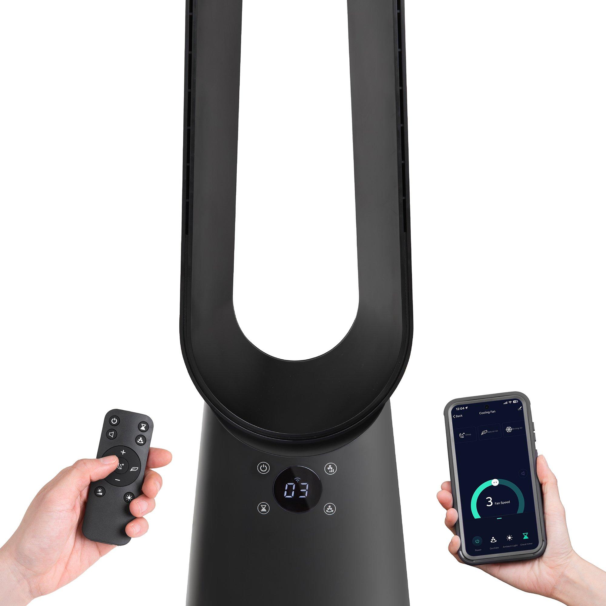 Black - Russell Hobbs - RHBLDLC25BSM Smart Bladeless Cooling Fan in Black - 15