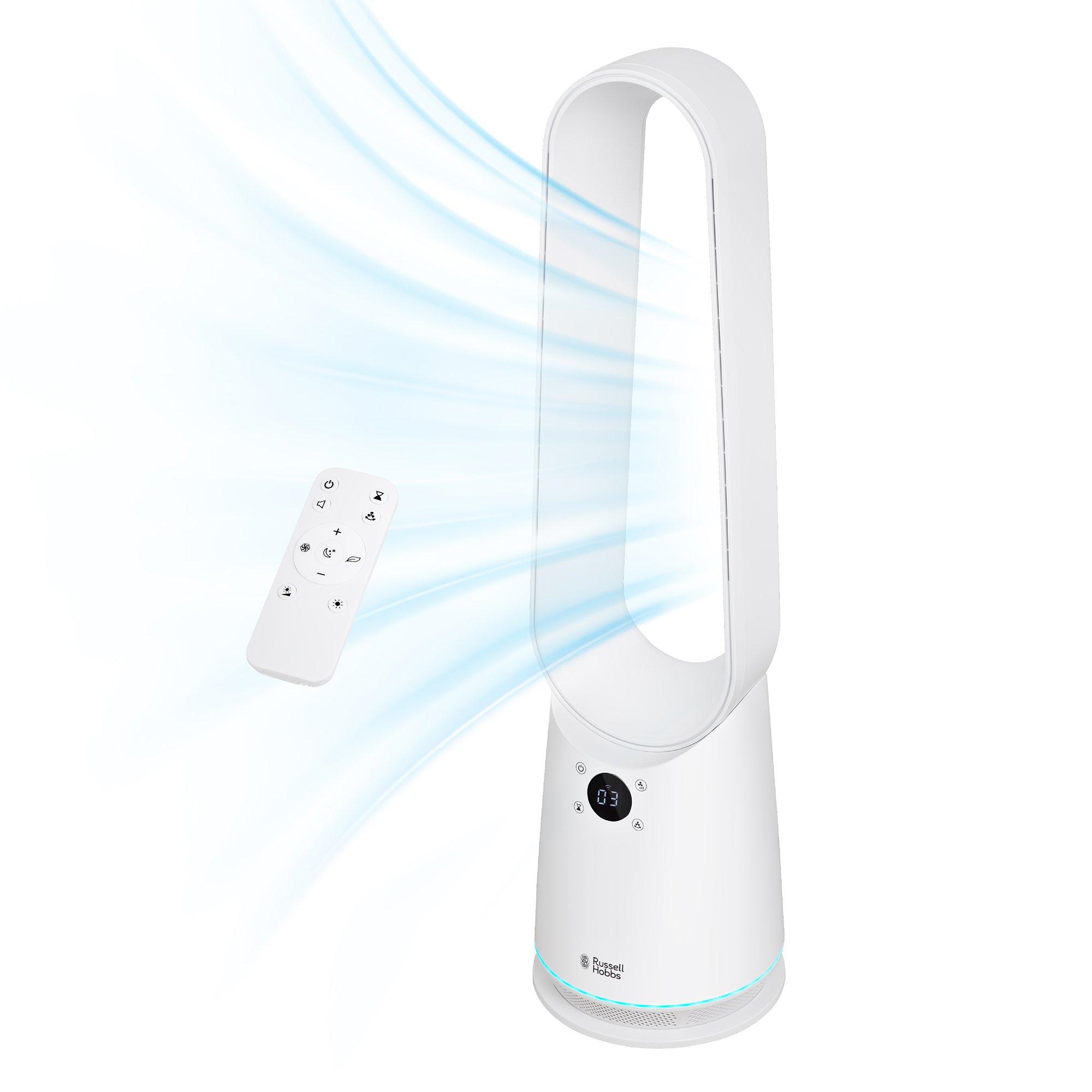 Russell Hobbs RHBLDLC25SM Smart Bladeless Cooling Fan in White