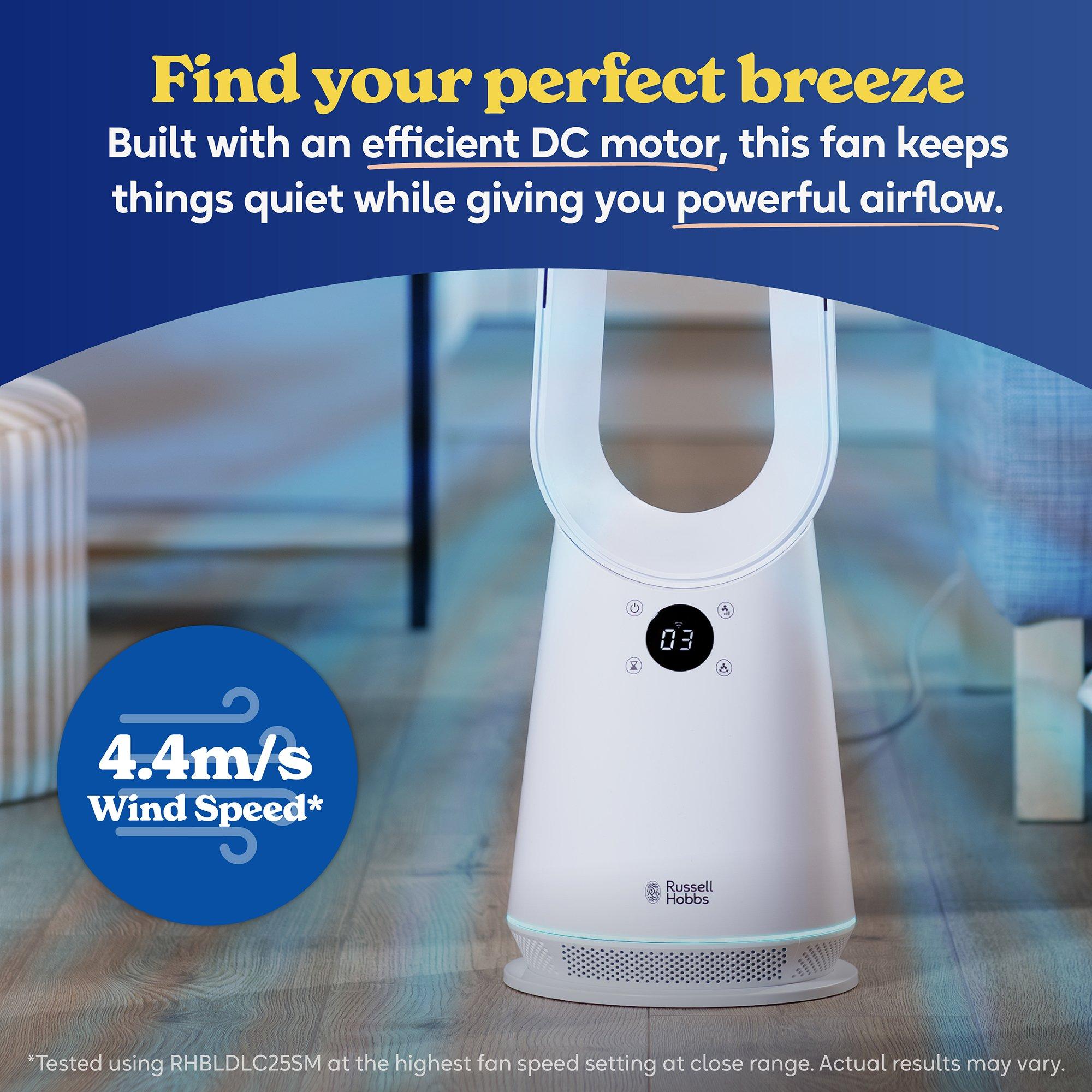 White - Russell Hobbs - RHBLDLC25SM Smart Bladeless Cooling Fan in White - 12