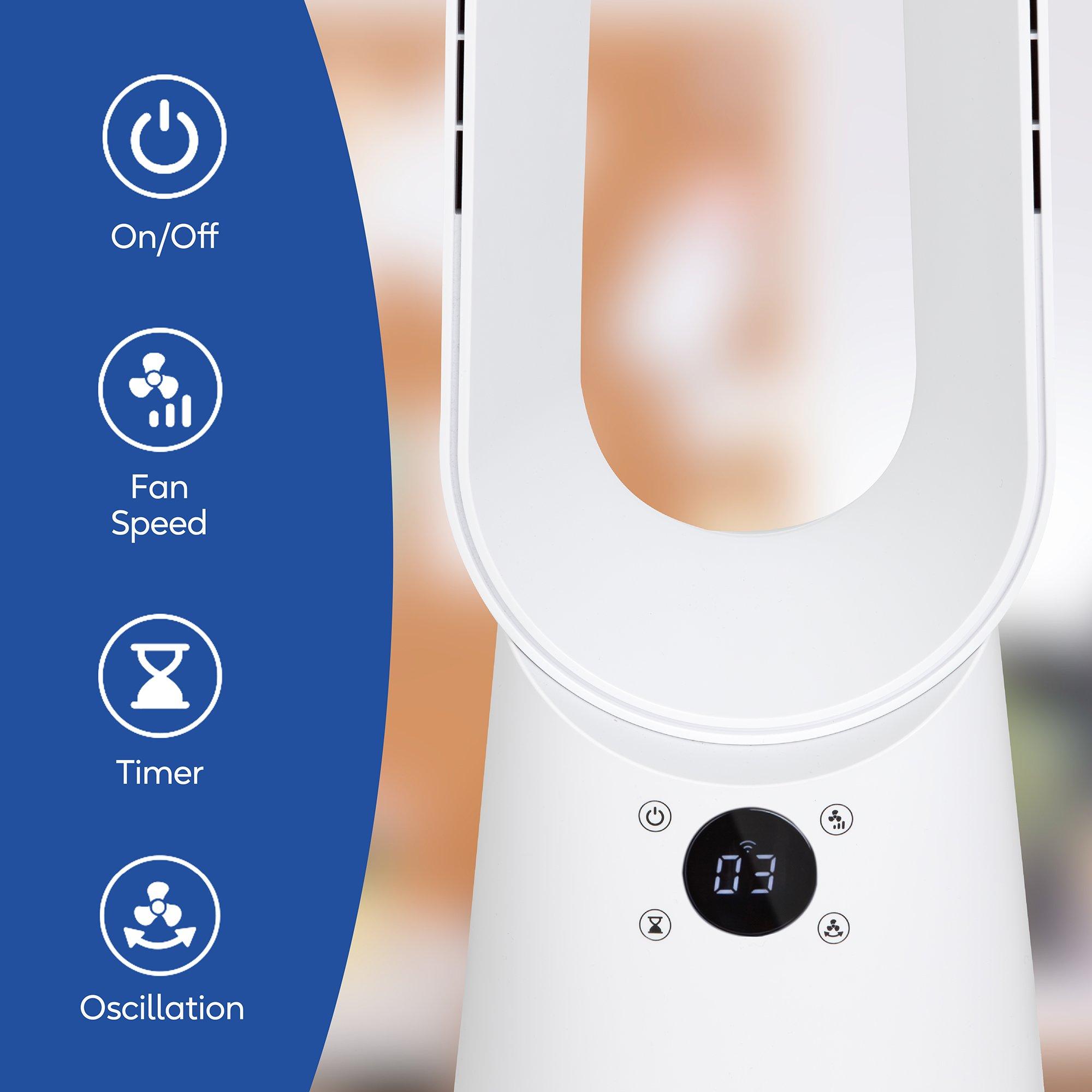 White - Russell Hobbs - RHBLDLC25SM Smart Bladeless Cooling Fan in White - 13