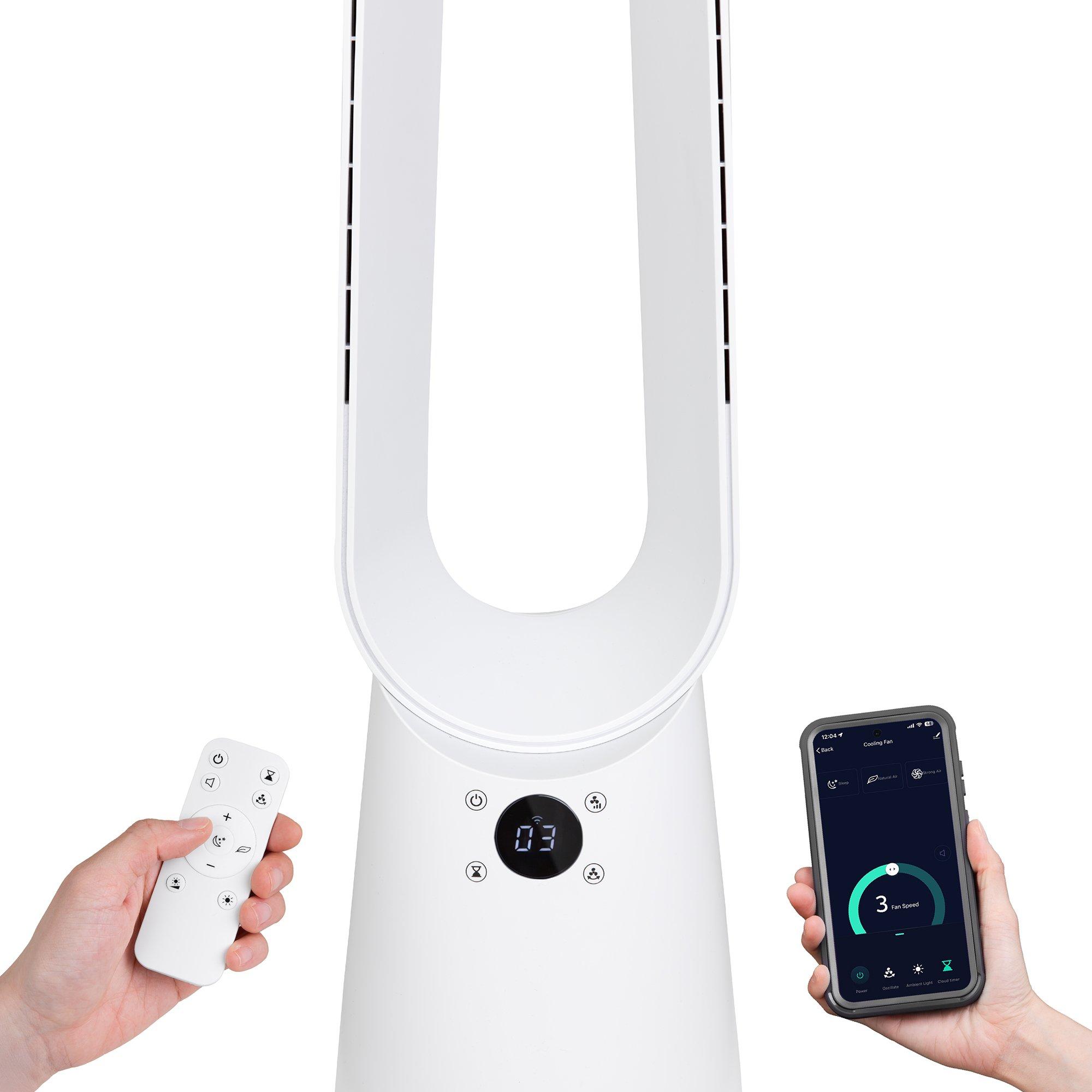 White - Russell Hobbs - RHBLDLC25SM Smart Bladeless Cooling Fan in White - 15