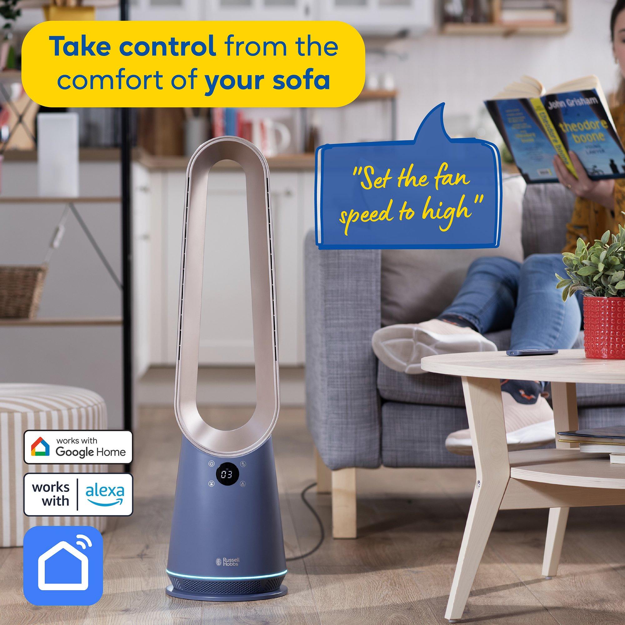 Navy Blue And C - Russell Hobbs - RHBLDLC25BLSM Smart Bladeless Cooling Fan - 4