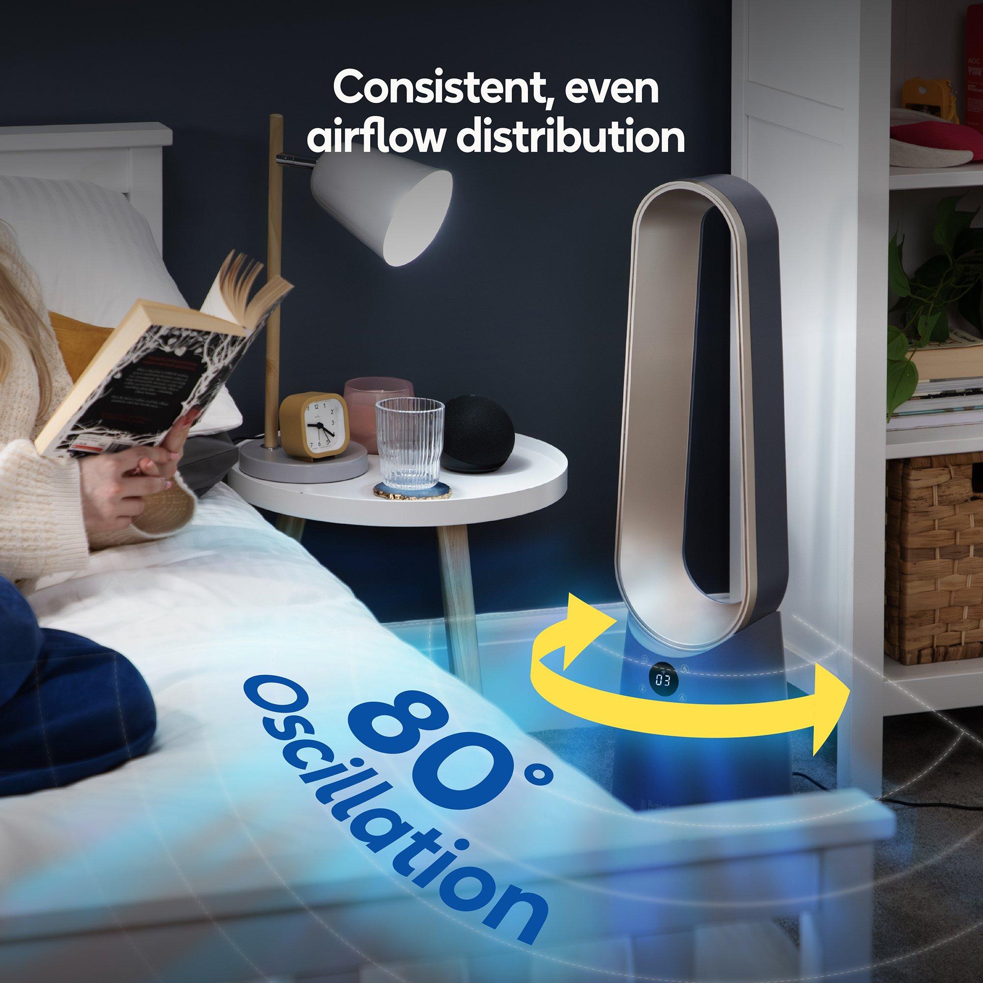 Navy Blue And C - Russell Hobbs - RHBLDLC25BLSM Smart Bladeless Cooling Fan - 8