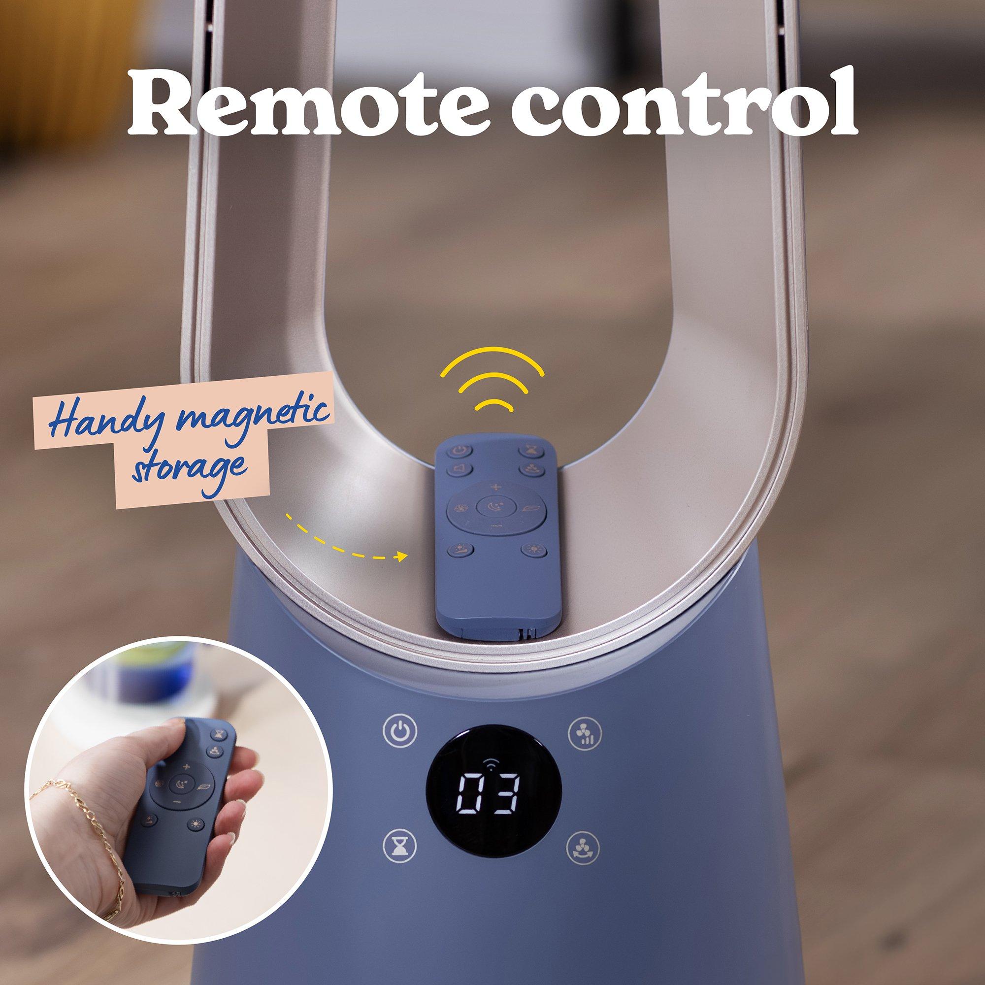 Navy Blue And C - Russell Hobbs - RHBLDLC25BLSM Smart Bladeless Cooling Fan - 9