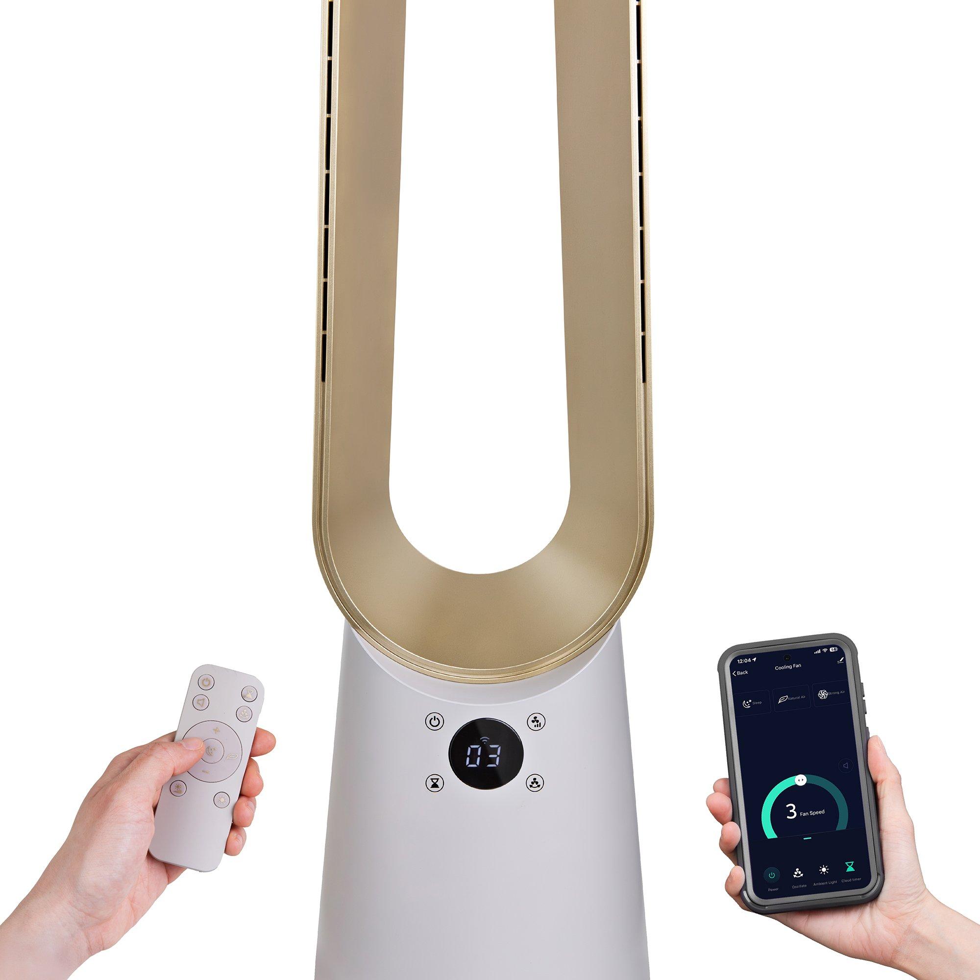 Cream And Gold - Russell Hobbs - RHBLDLC25STSM Smart Bladeless Cooling Fan - 15