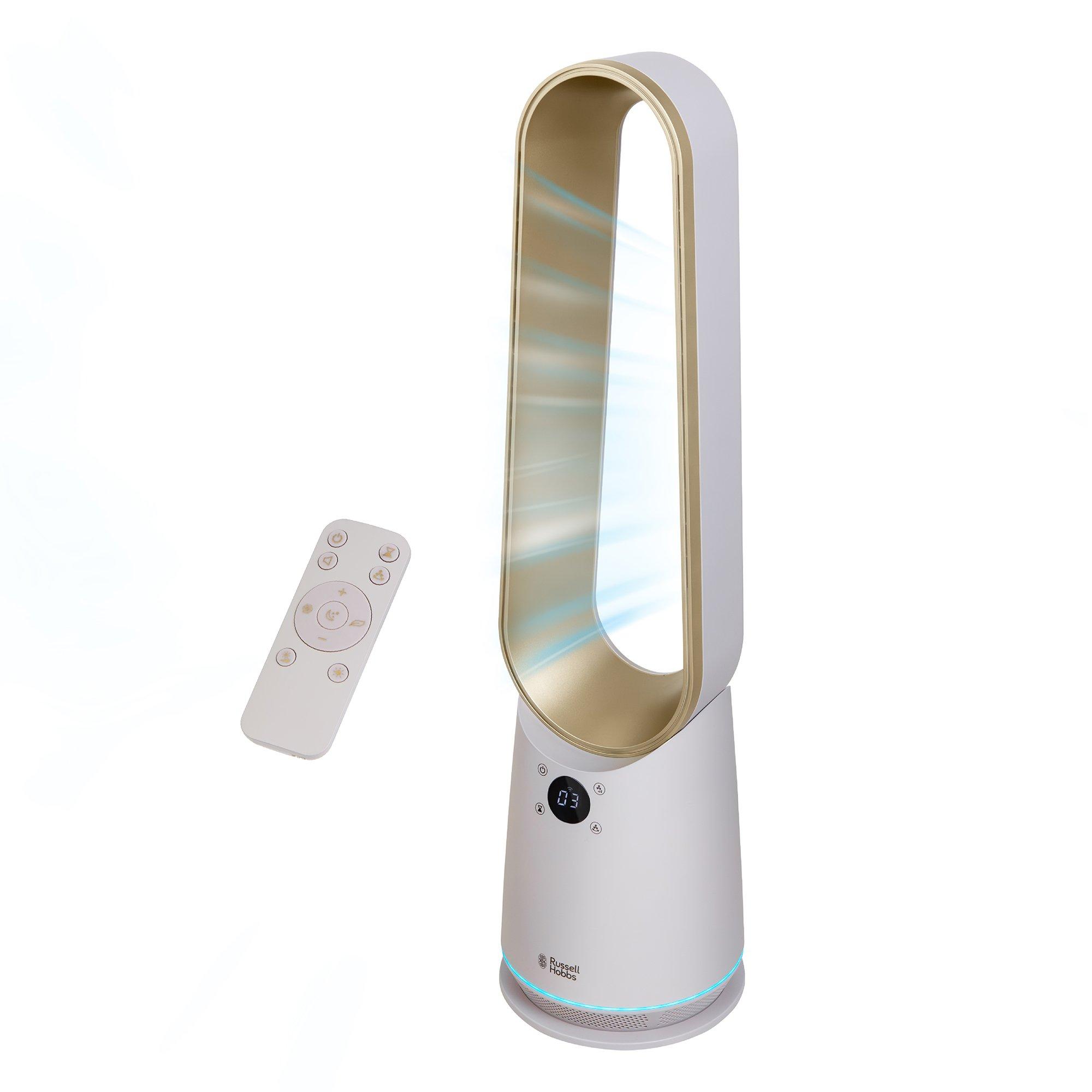 Cream And Gold - Russell Hobbs - RHBLDLC25STSM Smart Bladeless Cooling Fan - 16
