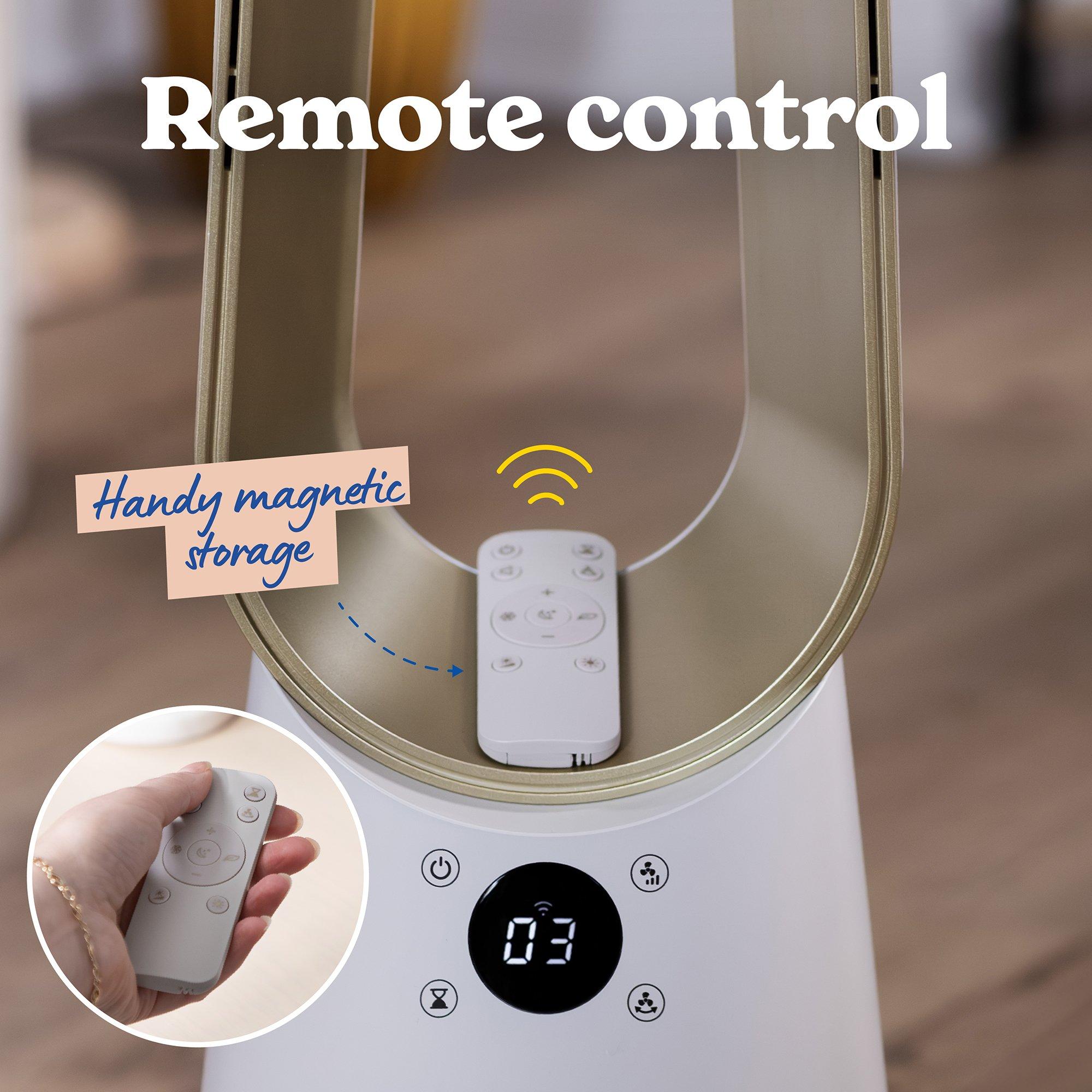 Cream And Gold - Russell Hobbs - RHBLDLC25STSM Smart Bladeless Cooling Fan - 9