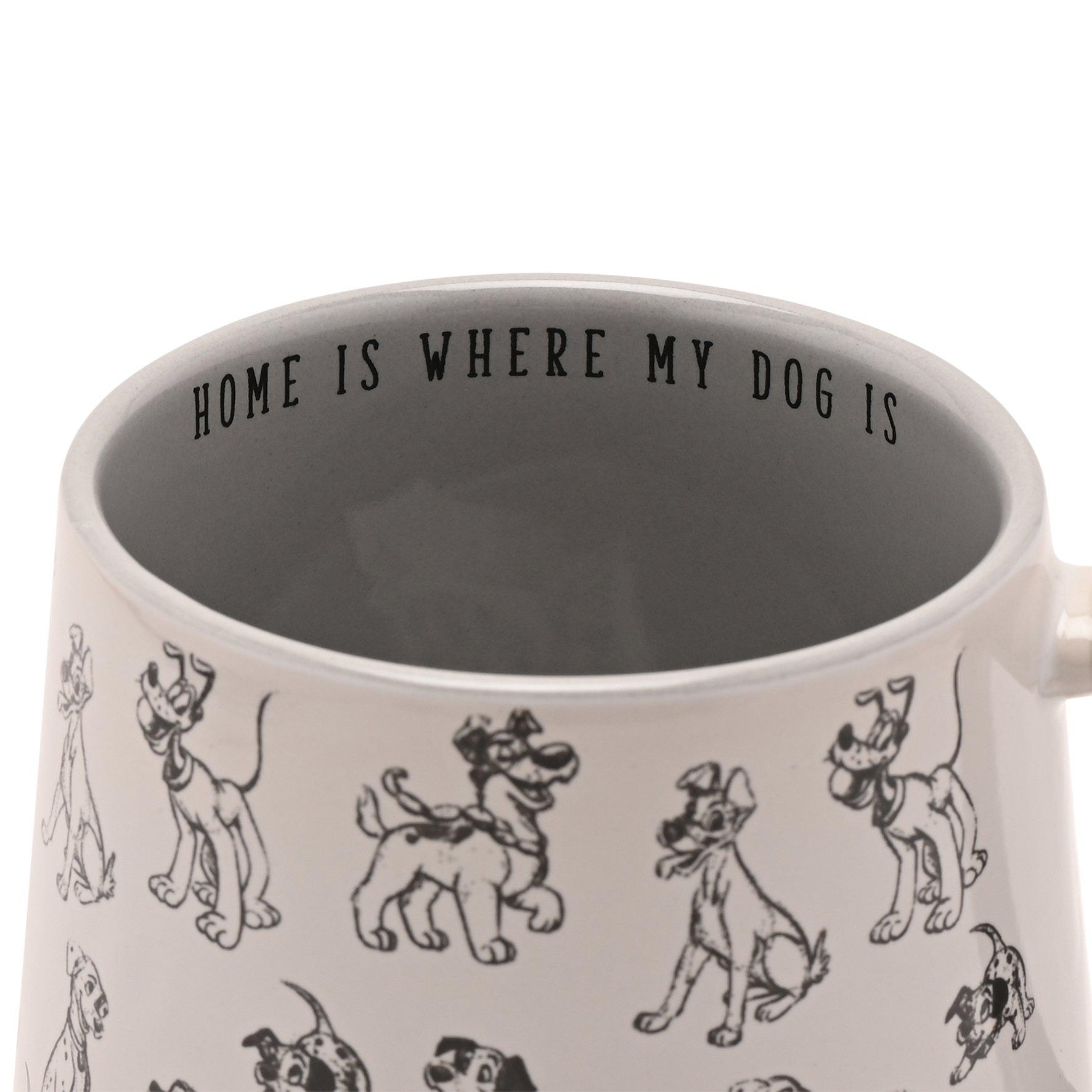 White - Disney - Disney Cats & Dogs Mug - Home Is Where My Dog Is - 2