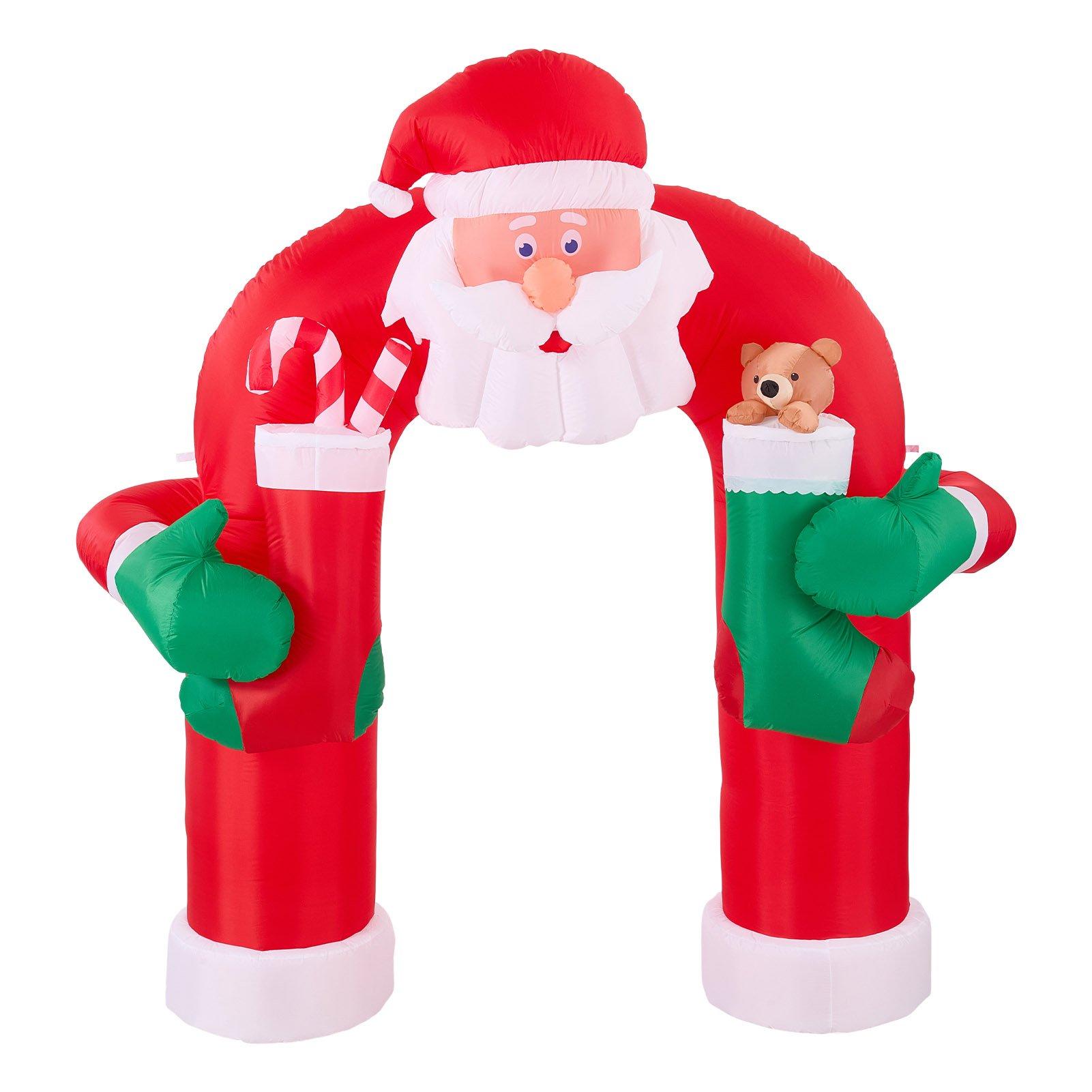 Multi - LIFE IDEAS - 2.4m Outdoor Christmas Santa Inflatable Archway - 1