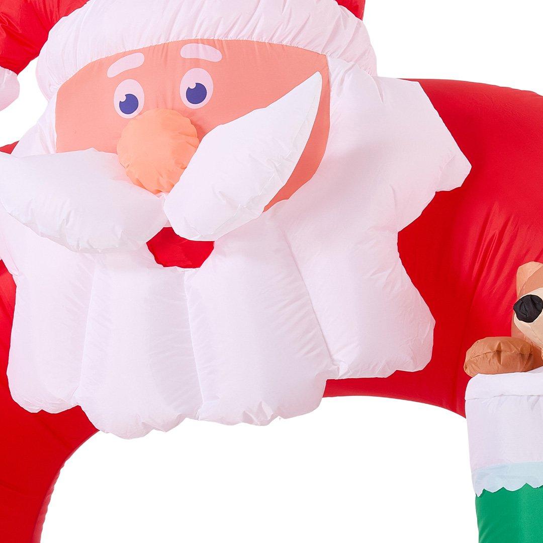 Multi - LIFE IDEAS - 2.4m Outdoor Christmas Santa Inflatable Archway - 5