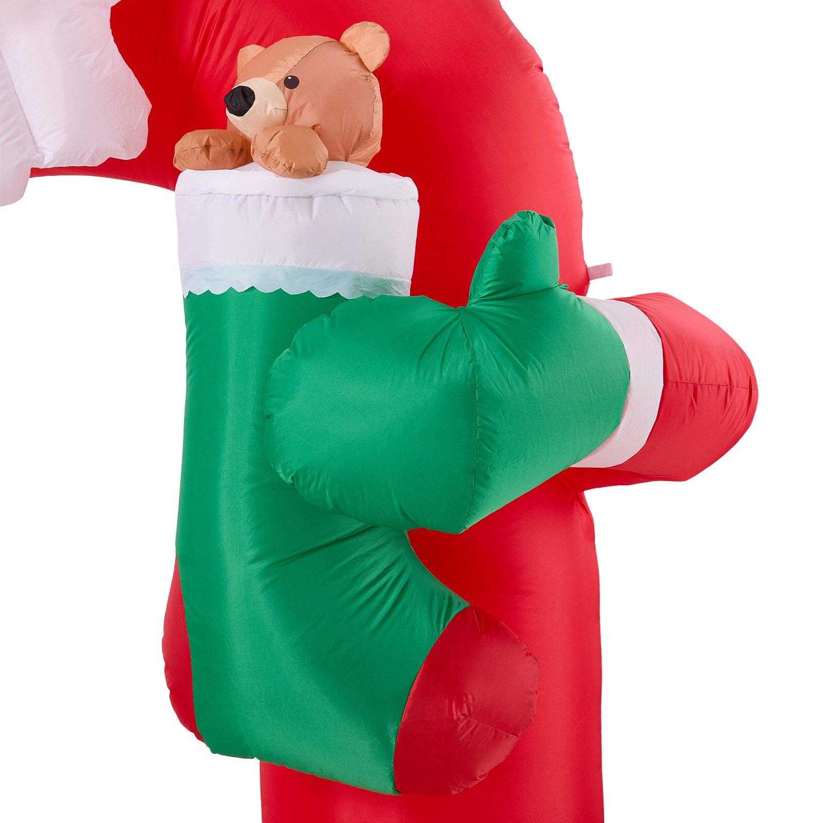 Multi - LIFE IDEAS - 2.4m Outdoor Christmas Santa Inflatable Archway - 6