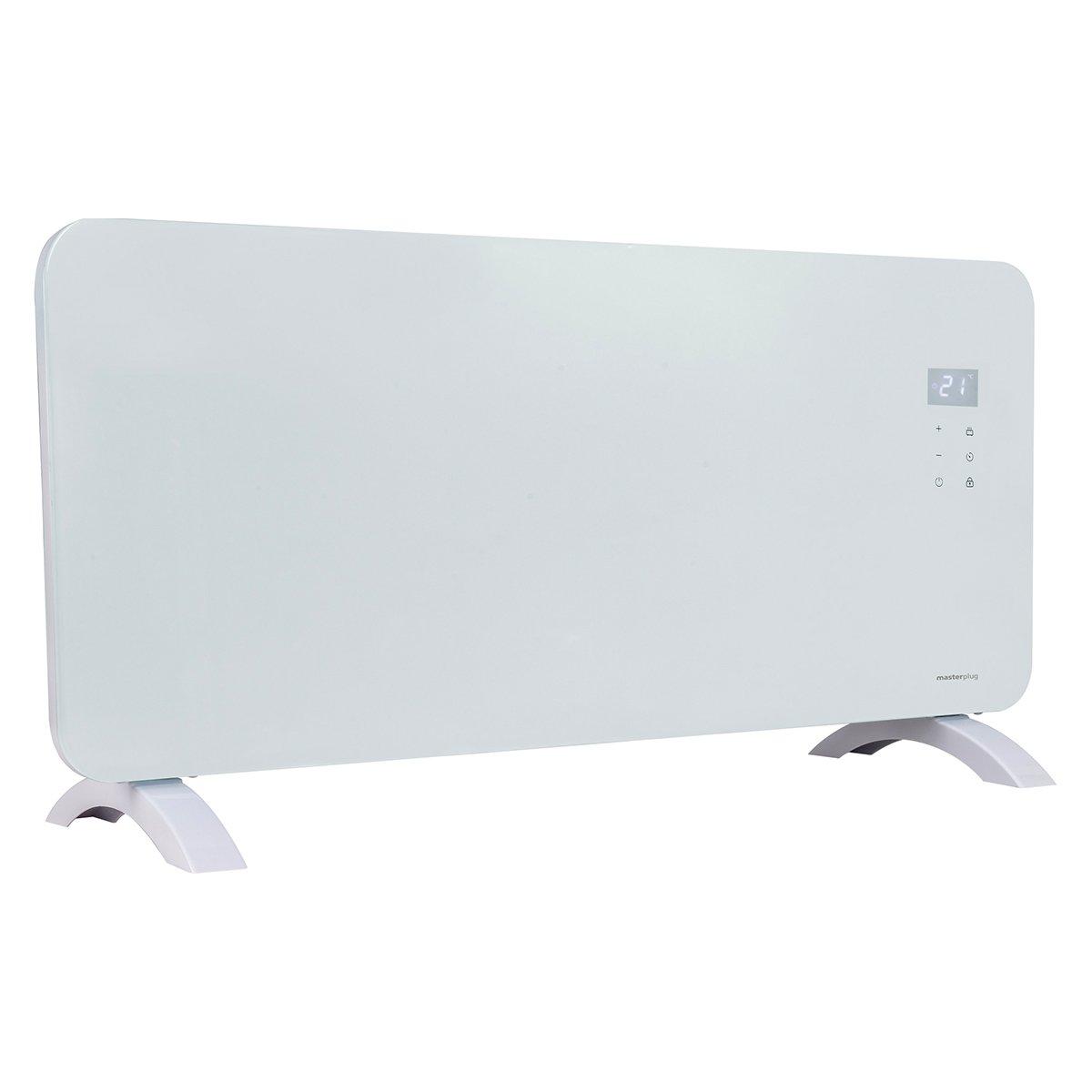 White - Masterplug - AURALINE SMARTENERGY GLASS PANEL HEATER 2000W WHIT - 1