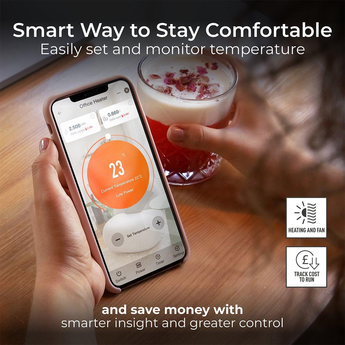 White - Masterplug - AURALINE SMARTENERGY GLASS PANEL HEATER 2000W WHIT - 3