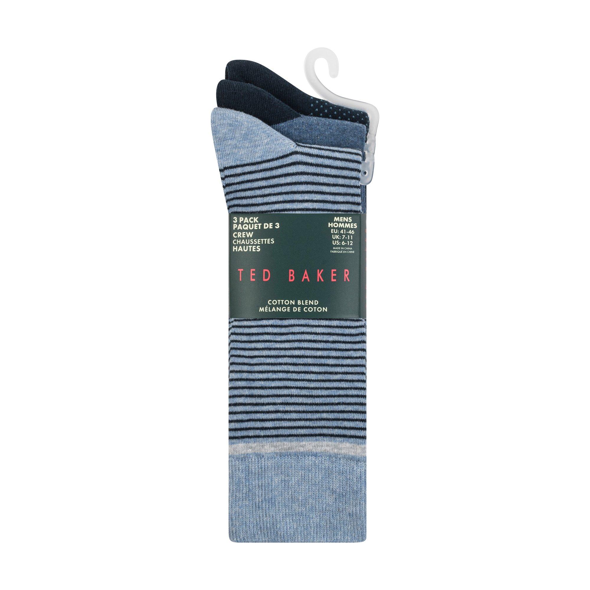 Ted Baker Men's Formal Crew Socks - Blue - Mens 7-11