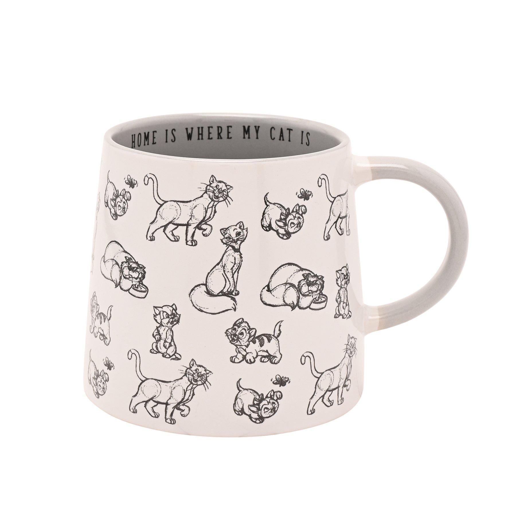 White - Disney - Disney Cats & Dogs Mug - Home Is Where My Cat Is - 1