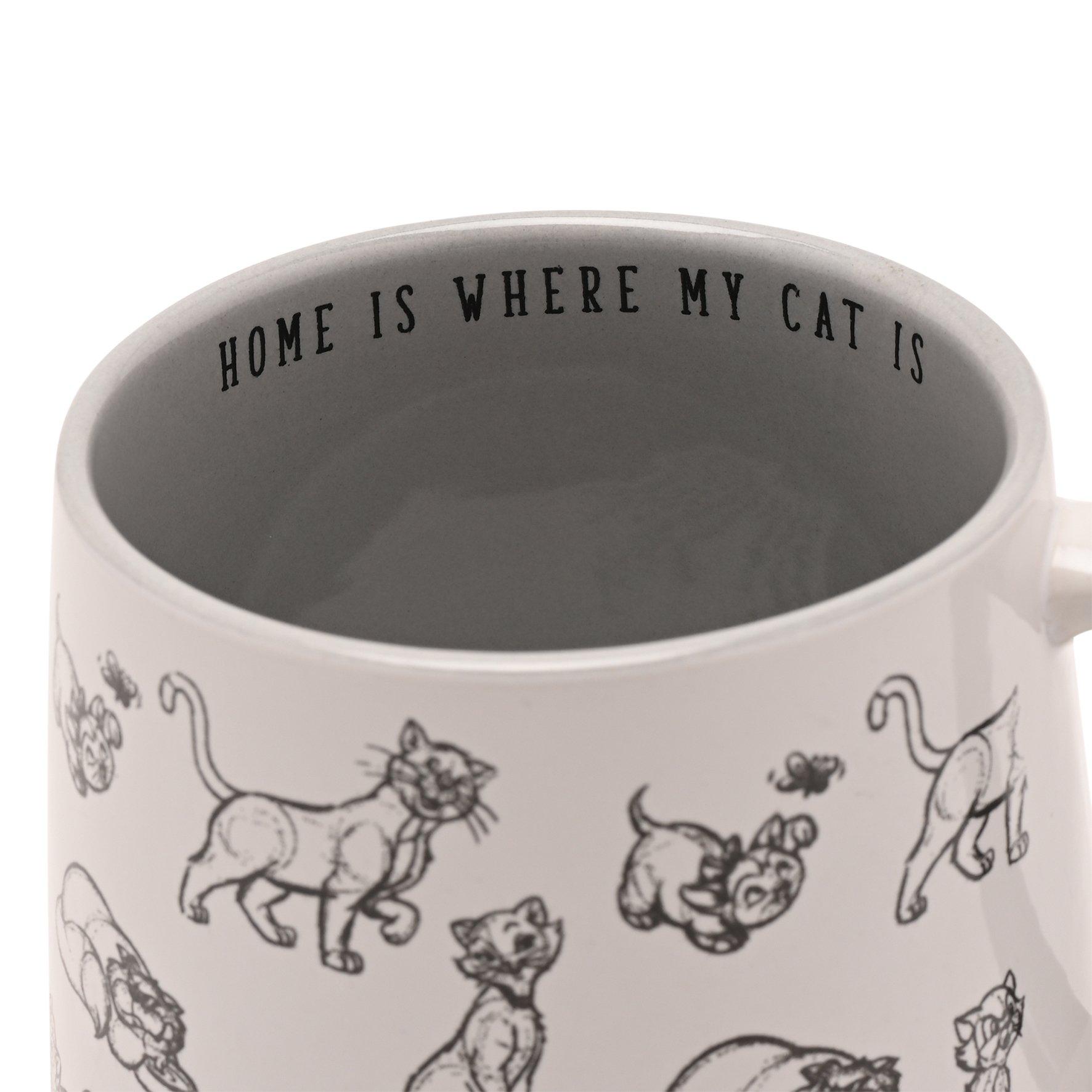 White - Disney - Disney Cats & Dogs Mug - Home Is Where My Cat Is - 2