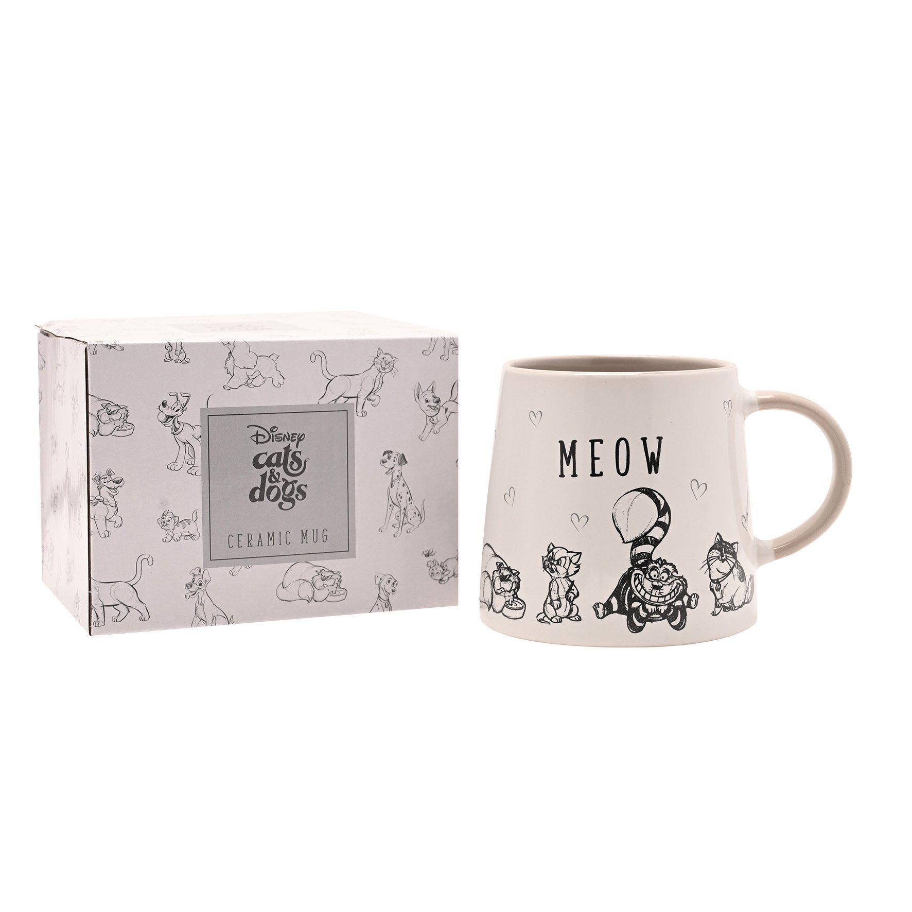 White - Disney - Disney Cats & Dogs Mug - Meow - 3