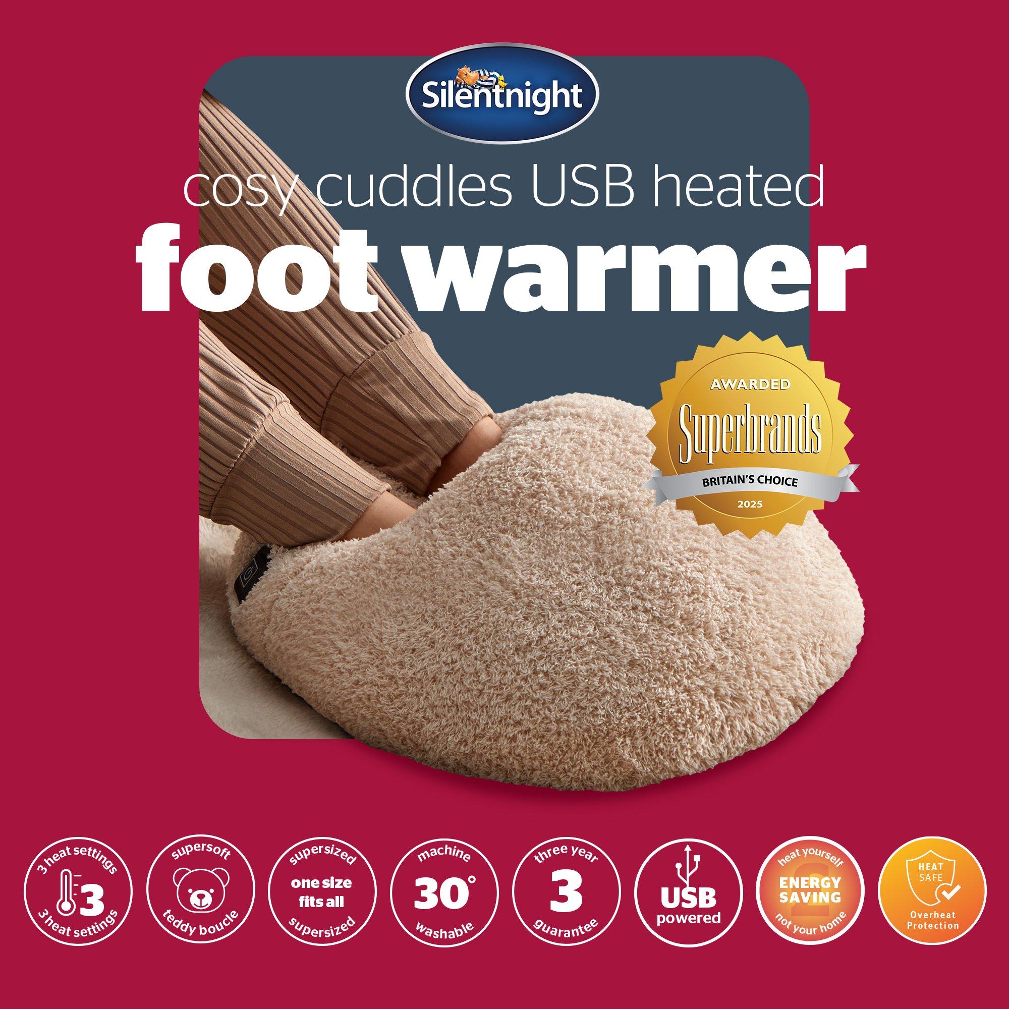 Beige - Silentnight - Cosy Cuddles USB Footwarmer - 8