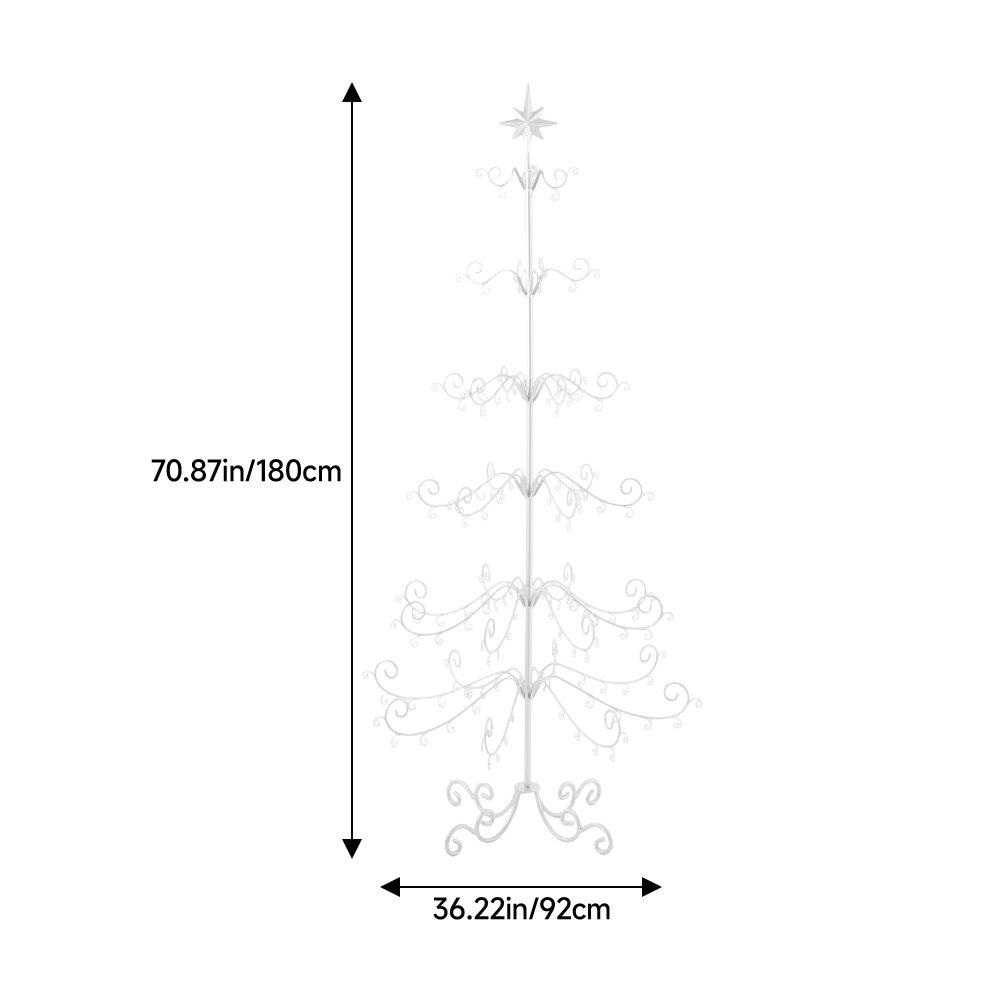 White - LIFE IDEAS - 180cm Christmas & Holiday Ornament Display Stand - 2
