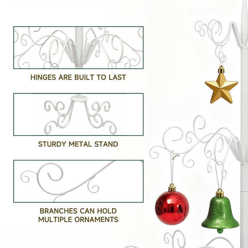 White - LIFE IDEAS - 180cm Christmas & Holiday Ornament Display Stand - 4