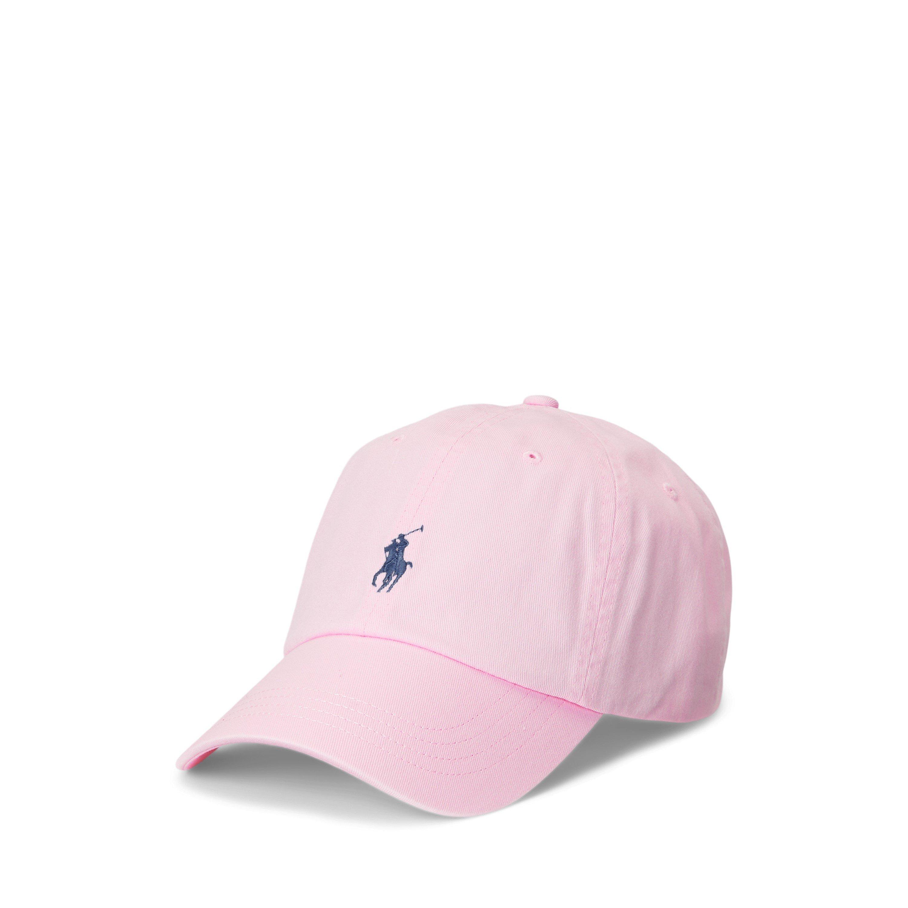 Polo Ralph Lauren Cotton Chino Pony Baseball Cap - Pink/Blue