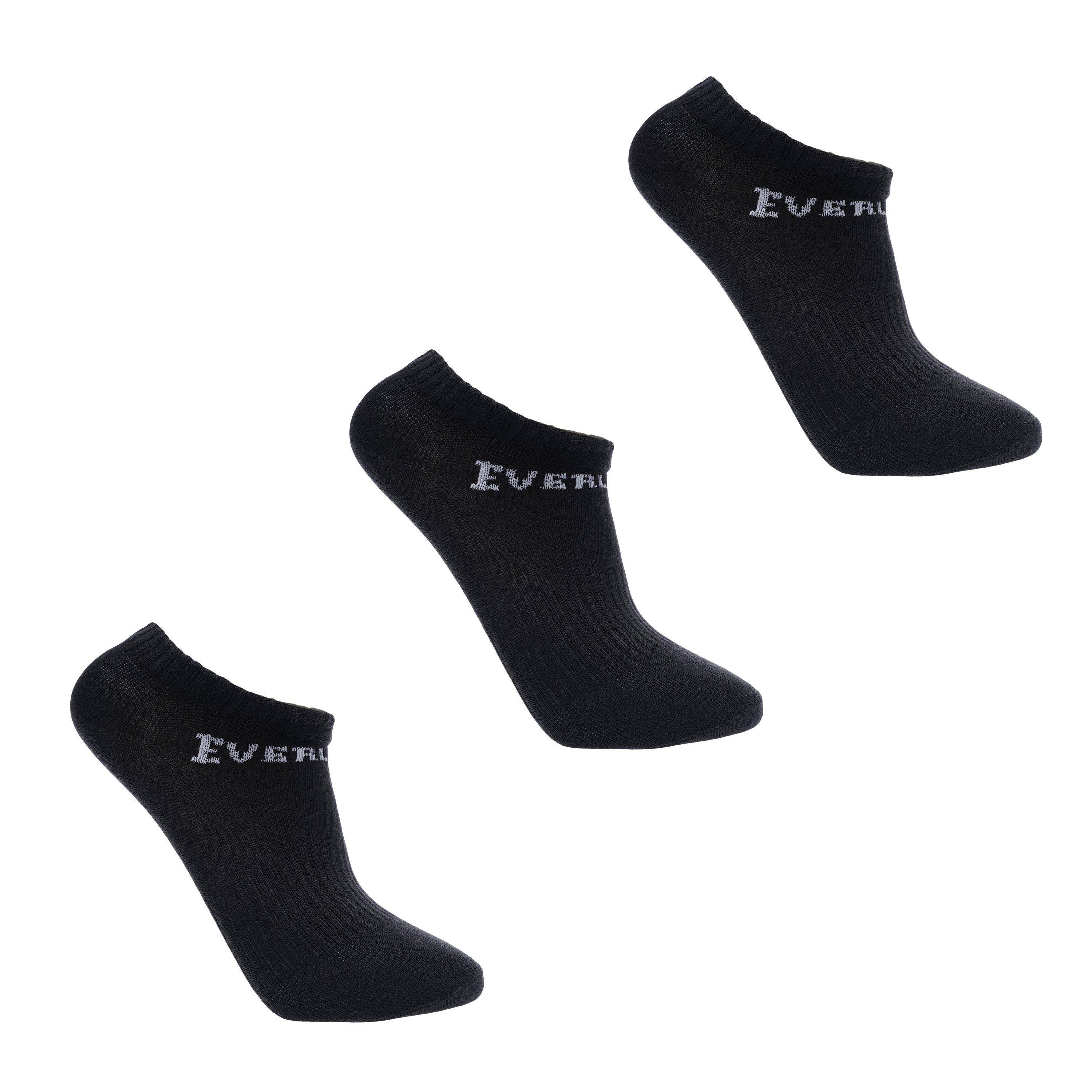 Everlast  Kids 3 Pack Trainer Socks Childrens - Black - Chd C8-C13