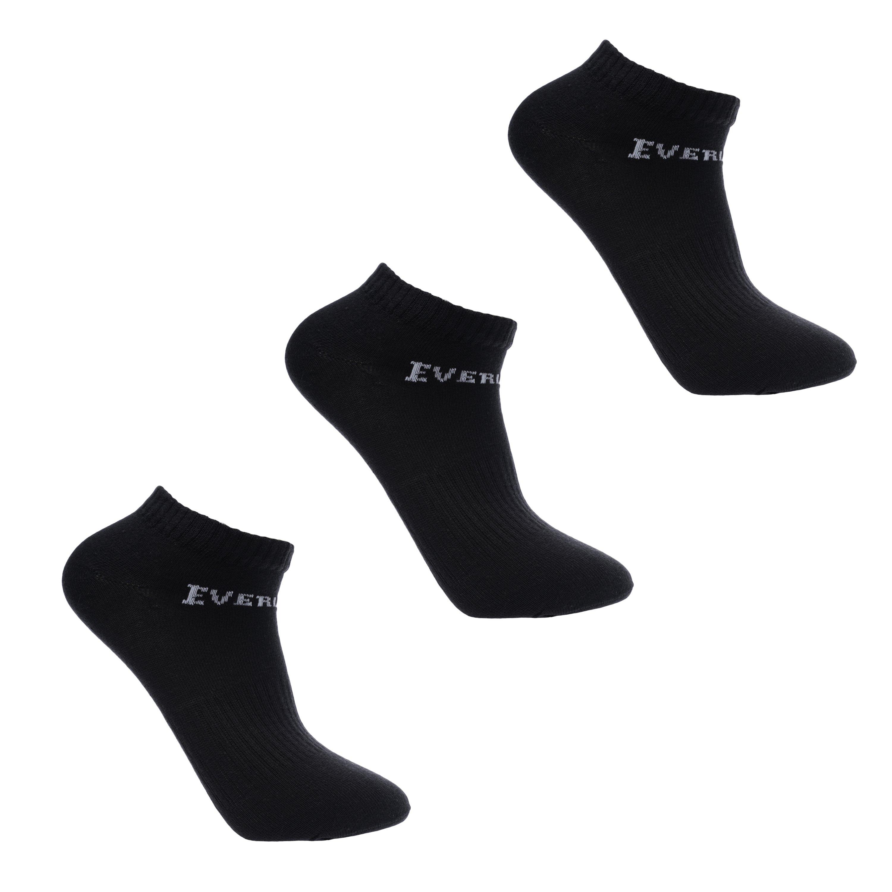 Everlast  Kids 3 Pack Trainer Socks Junior - Black - Junior 1-6