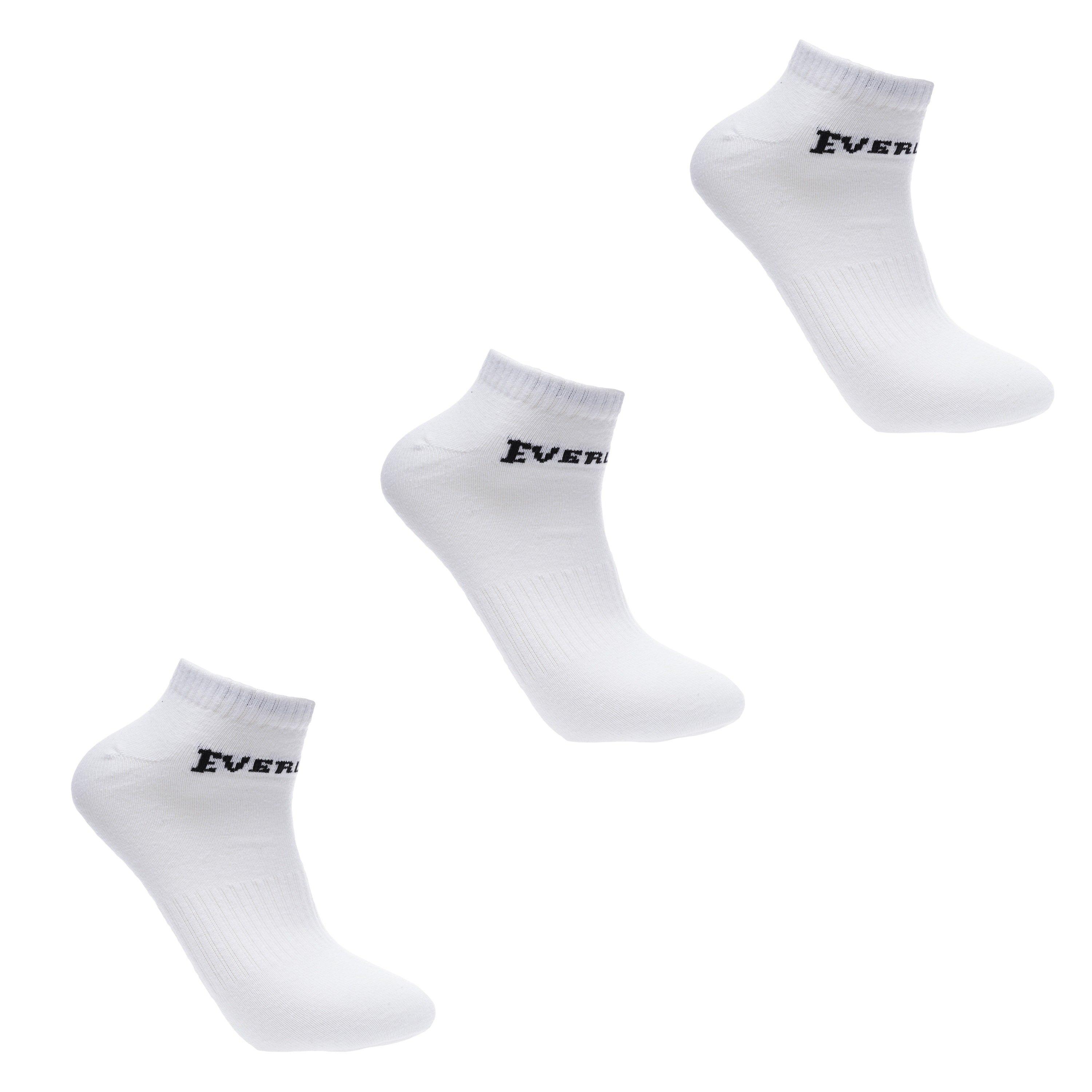 White - Everlast - 3 Pack Trainer Socks Mens - 1