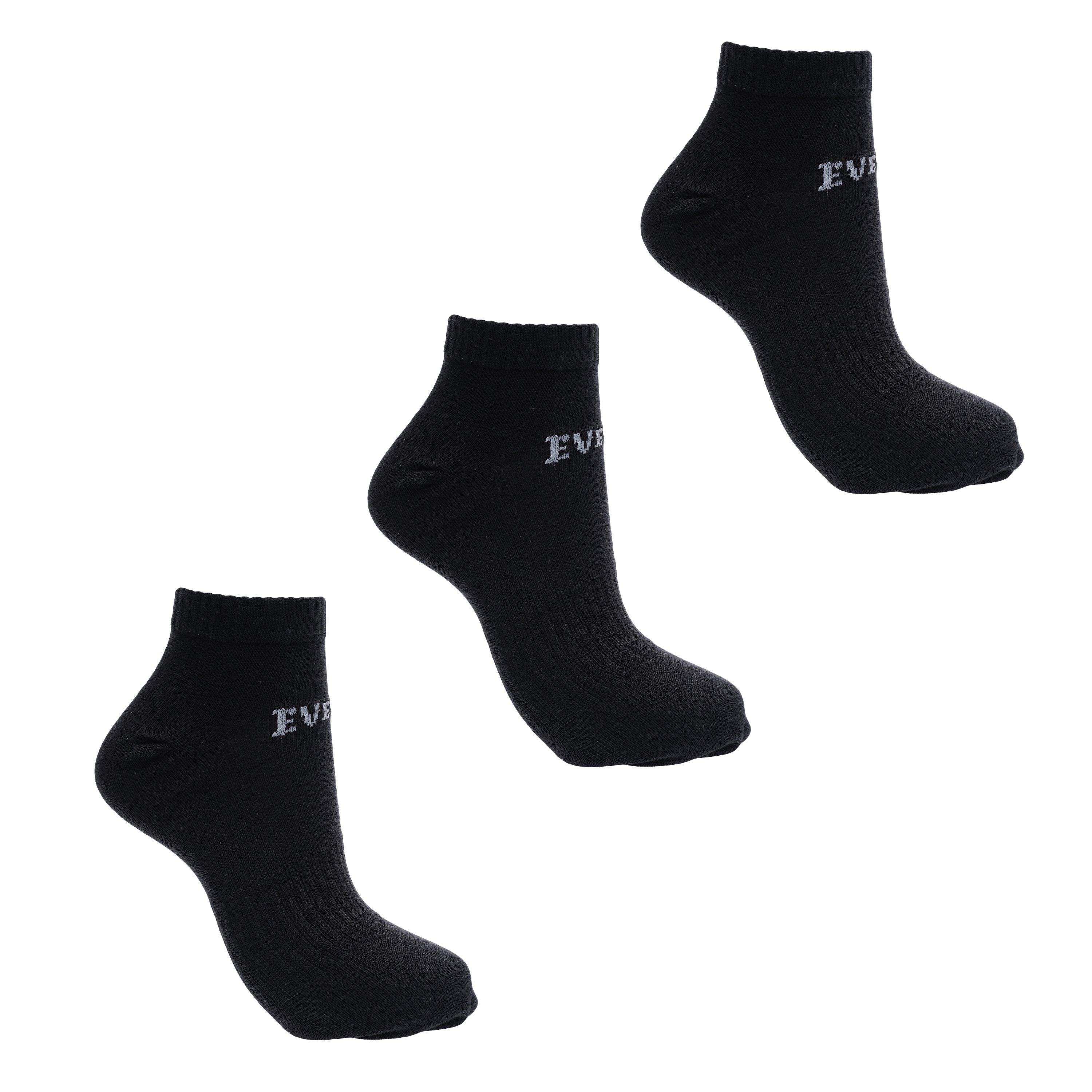 Black - Everlast - 3 Pack Trainer Socks Mens 12+ - 1