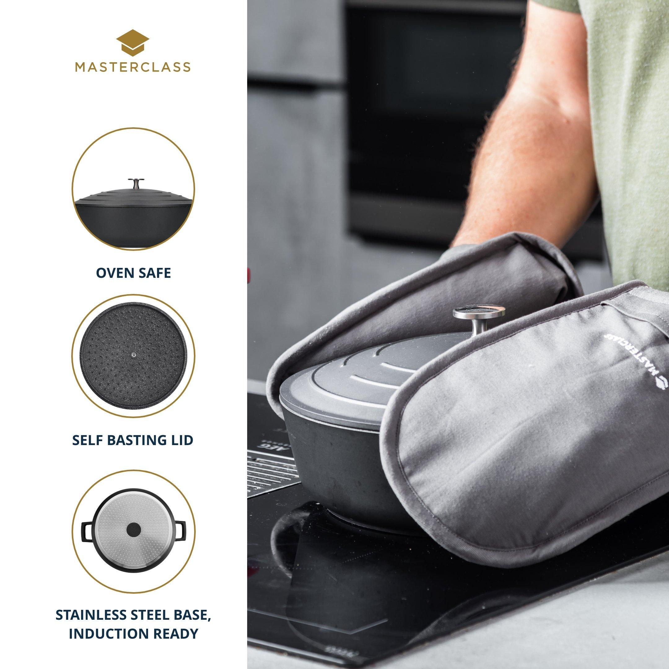 Black - MasterClass - MasterClass Shallow Cast Aluminium Casserole Dish - 4