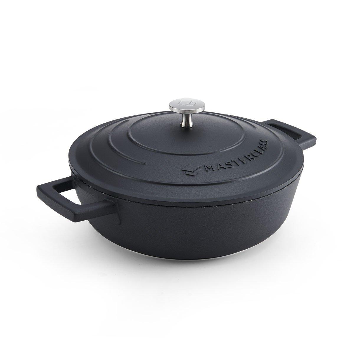 Masterclass  Cast Aluminium Shallow Casserole Dish - Black - 4L