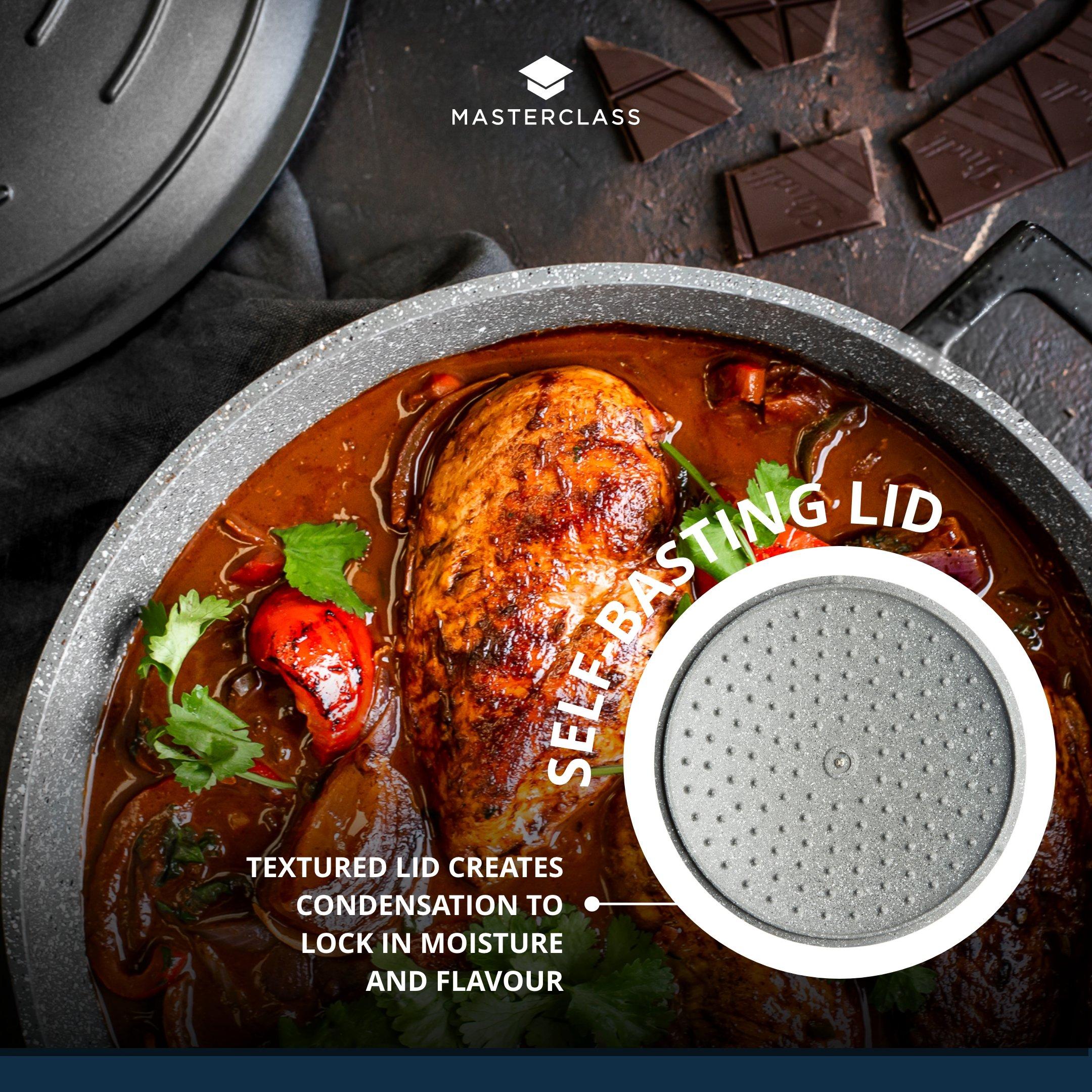 Black - MasterClass - MasterClass Cast Aluminium Shallow Casserole Dish - 3