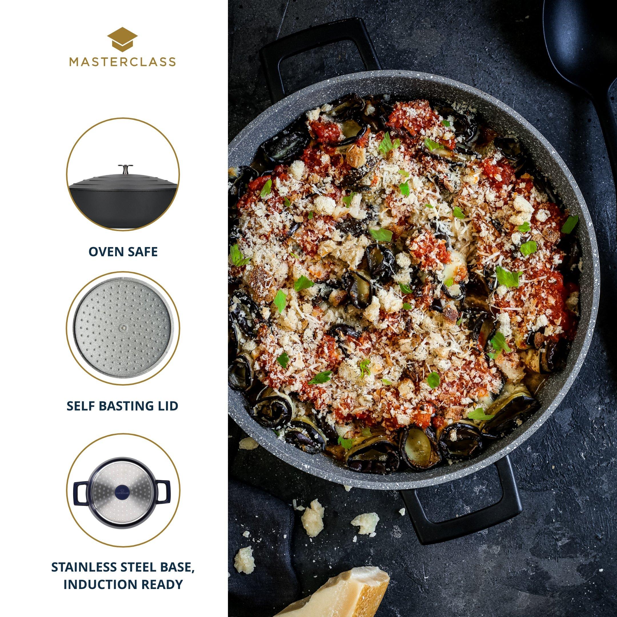 Black - MasterClass - MasterClass Cast Aluminium Shallow Casserole Dish - 4