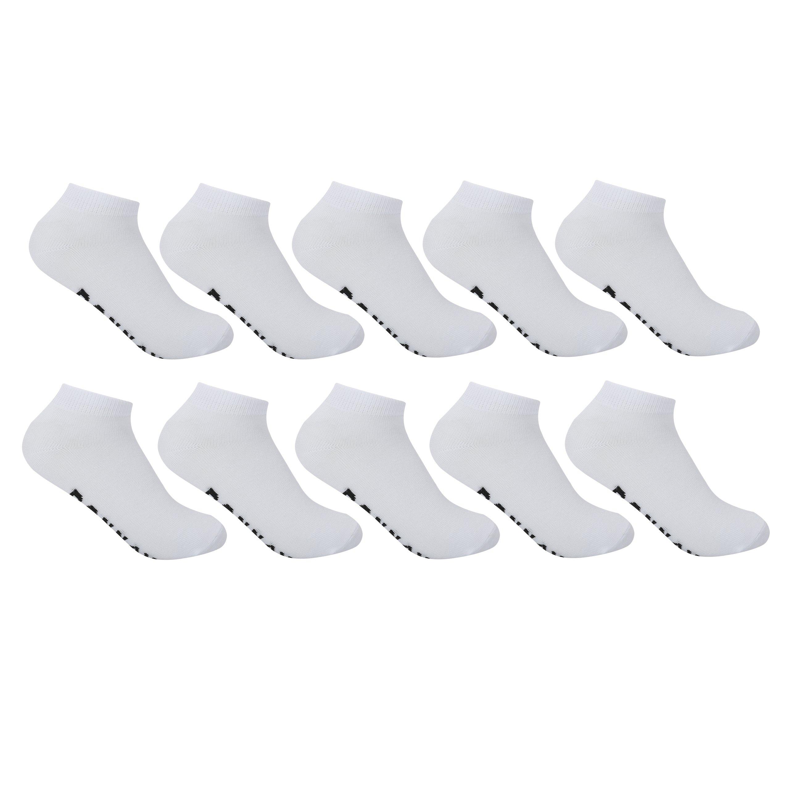Donnay  Kids 10 Pack Trainer Socks Children - White - Chd C8-C13