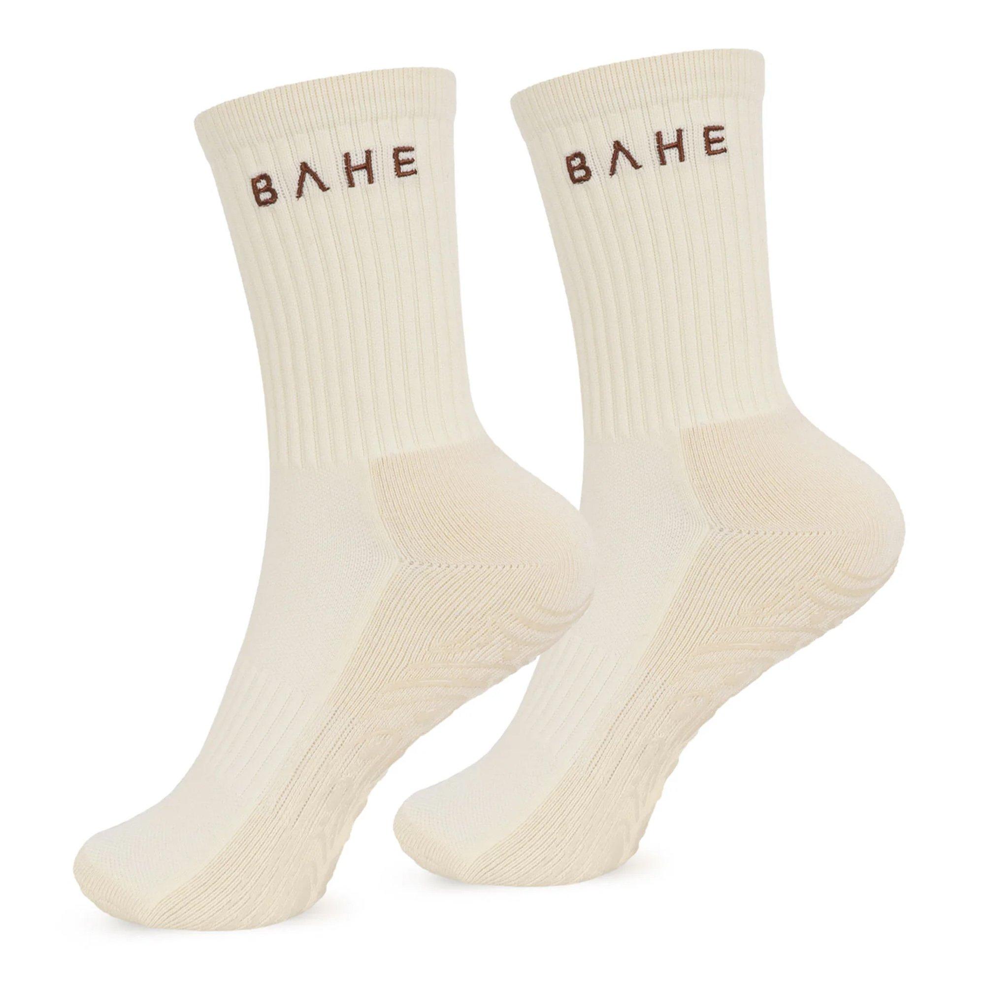 Coconut - Bahe - Studio Grippy Crew Socks - 1
