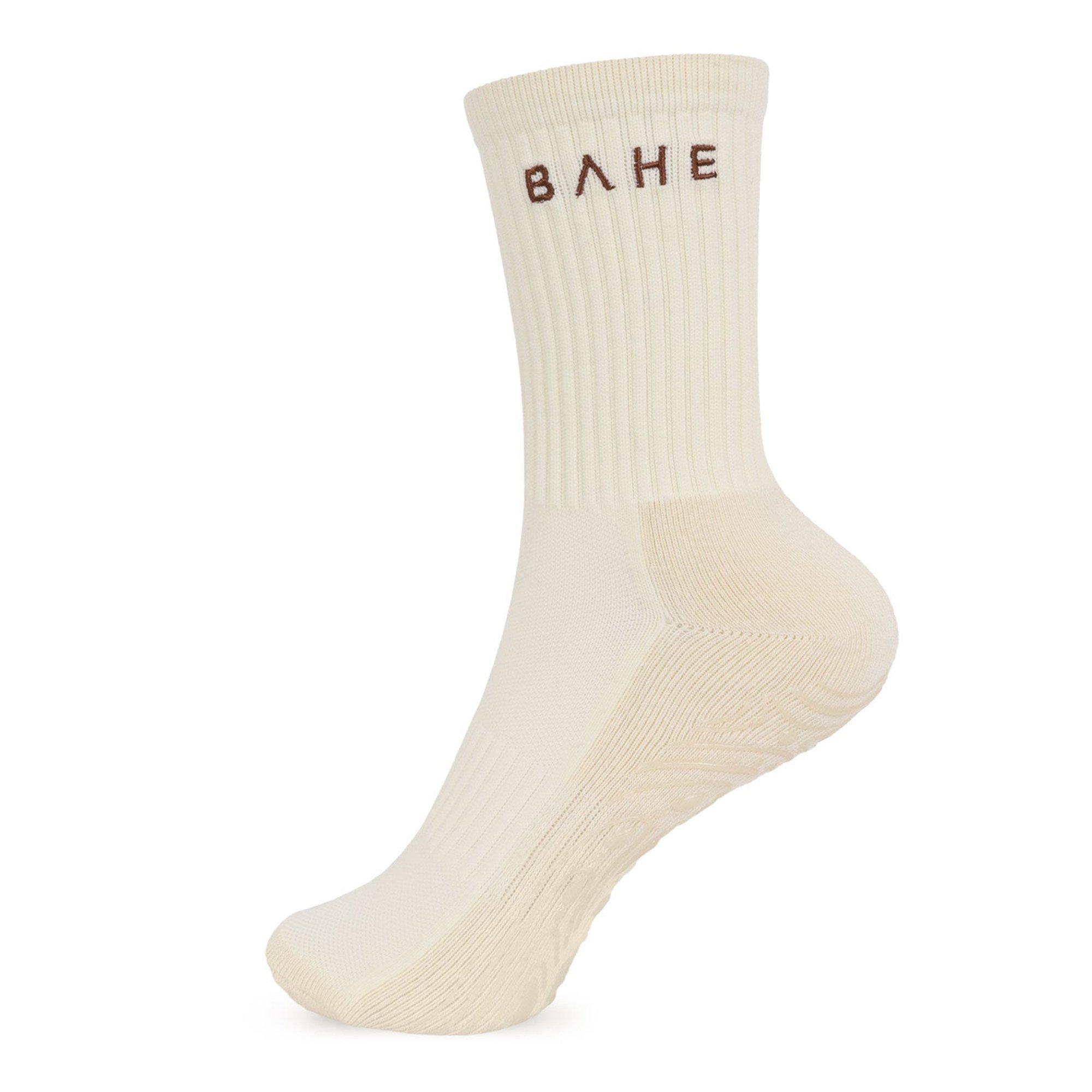 Coconut - Bahe - Studio Grippy Crew Socks - 2