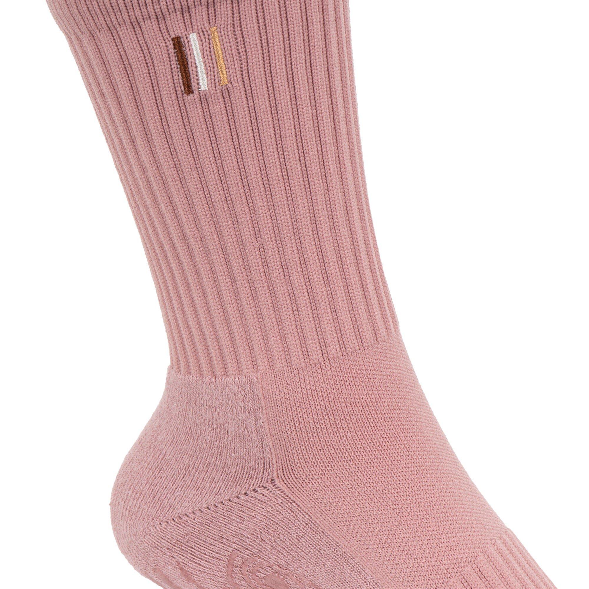 Mauve - Bahe - Grounded Grippy Crew Socks - 2
