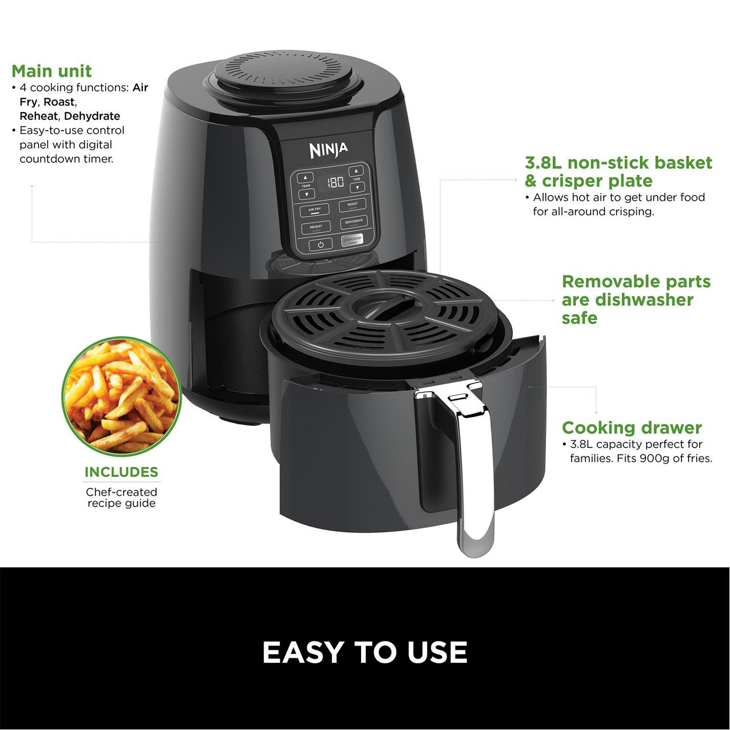 Grey - Ninja - Ninja Air Fryer 3.8L - 4