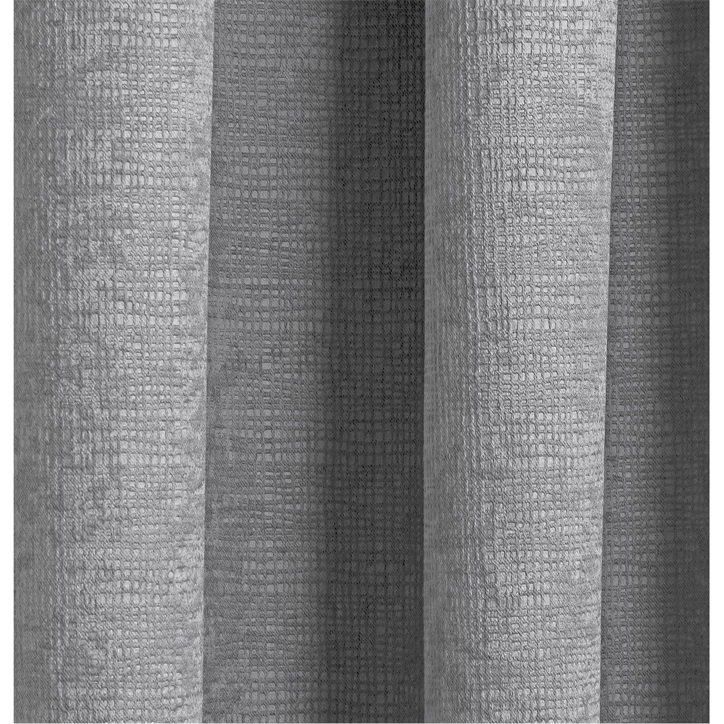 Grey - Enhanced Living - Matrix Grey Thermal Blockout Tape Top Curtain - 3
