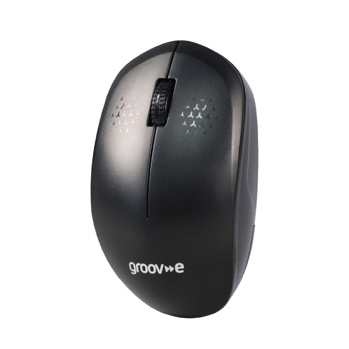 Black - Groov-e - Wireless Optical Mouse - Black - 1