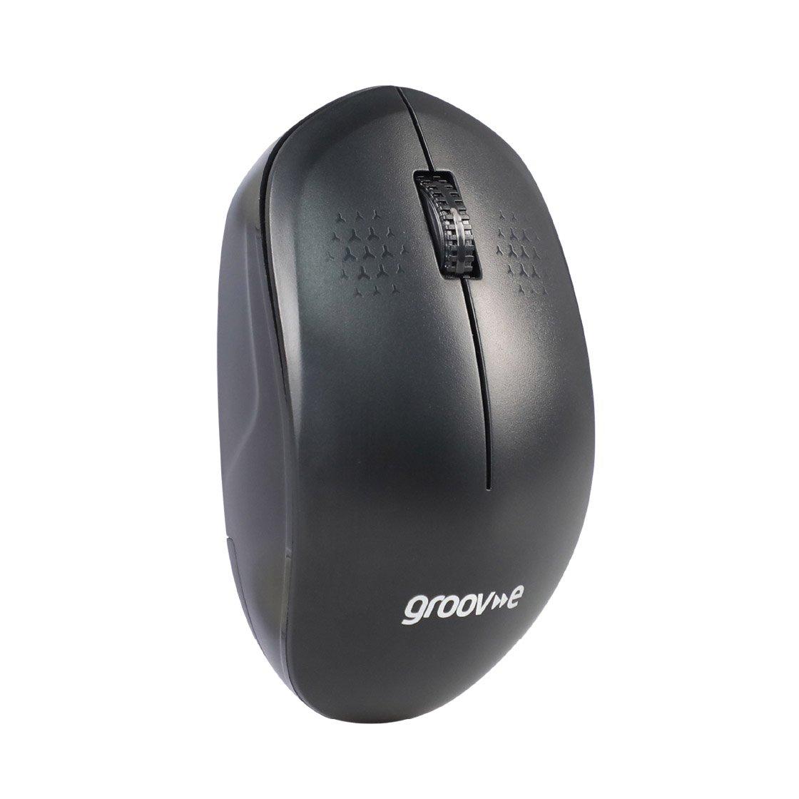 Black - Groov-e - Wireless Optical Mouse - Black - 3