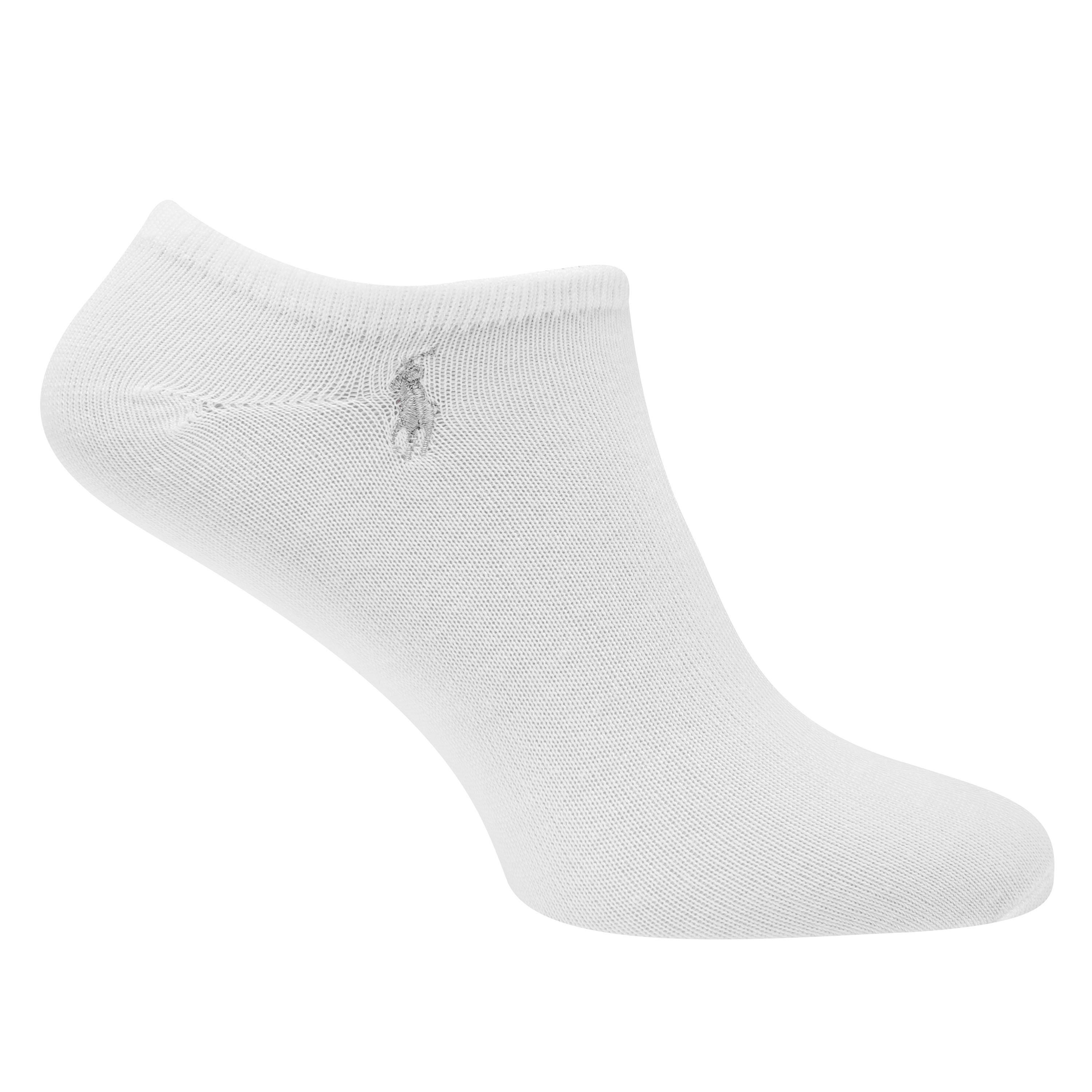 White - Polo Ralph Lauren - Women's 6 Pack Trainer Socks - 2