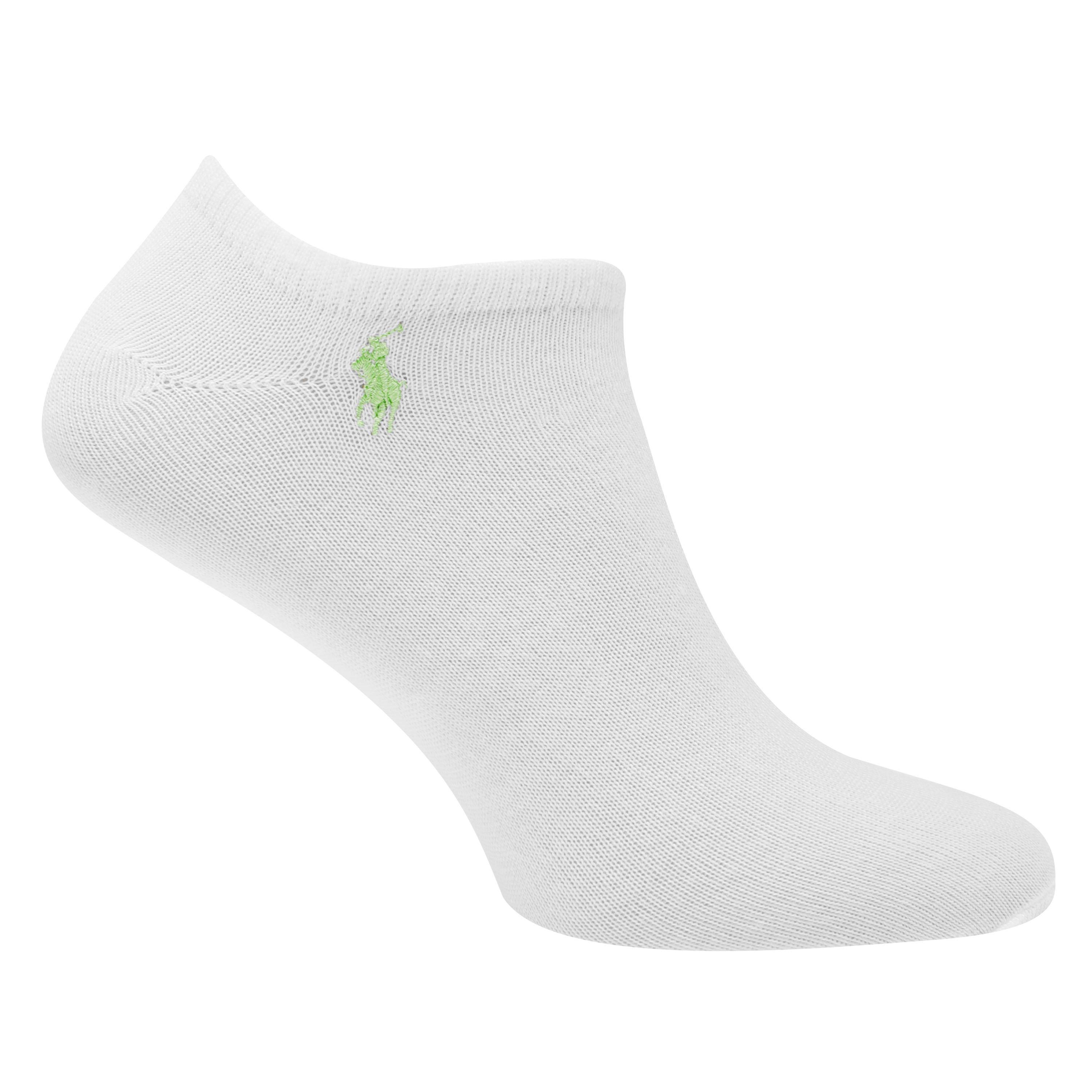 White - Polo Ralph Lauren - Women's 6 Pack Trainer Socks - 6