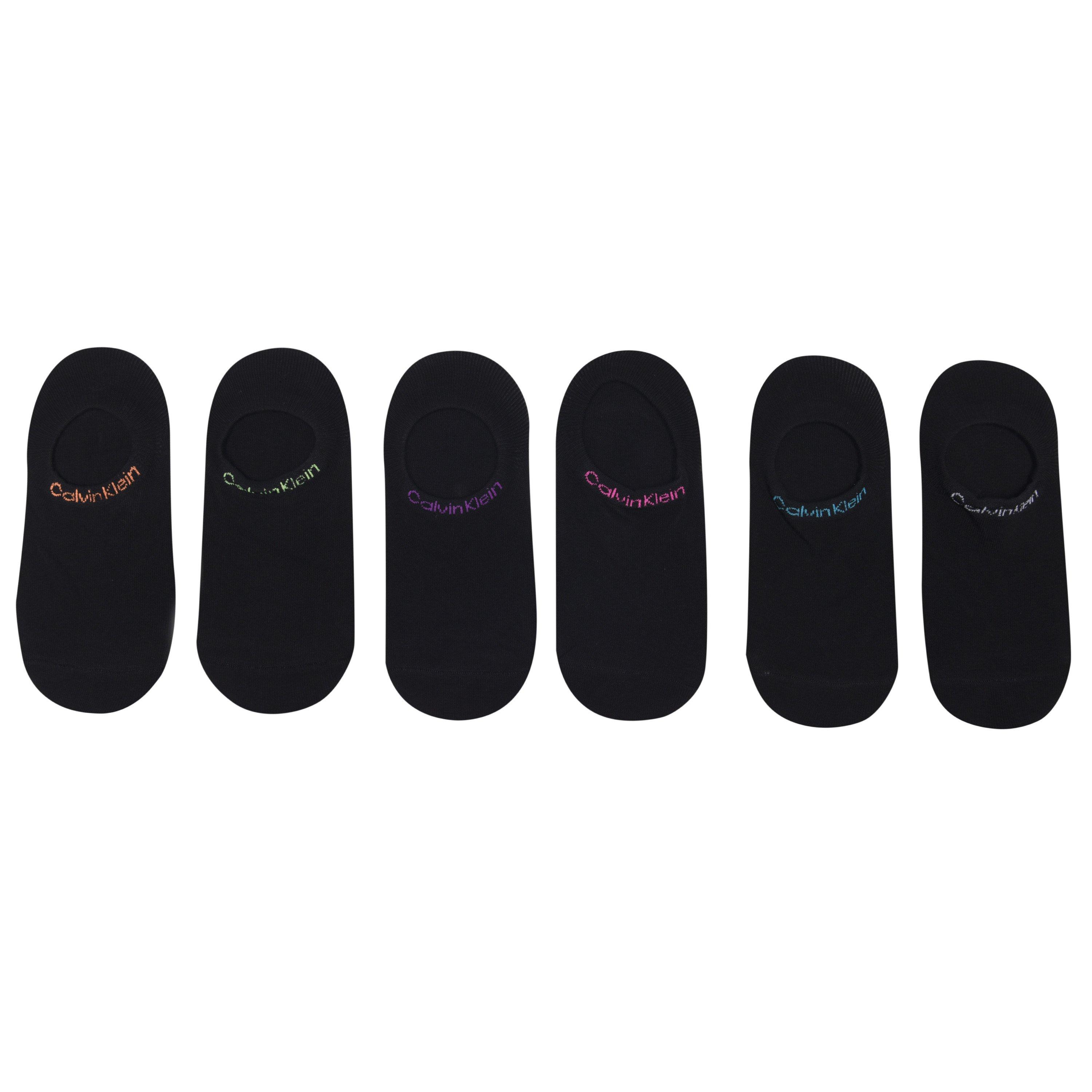 Zwart - Calvin Klein - Invisible 6 Pack Socks - 1