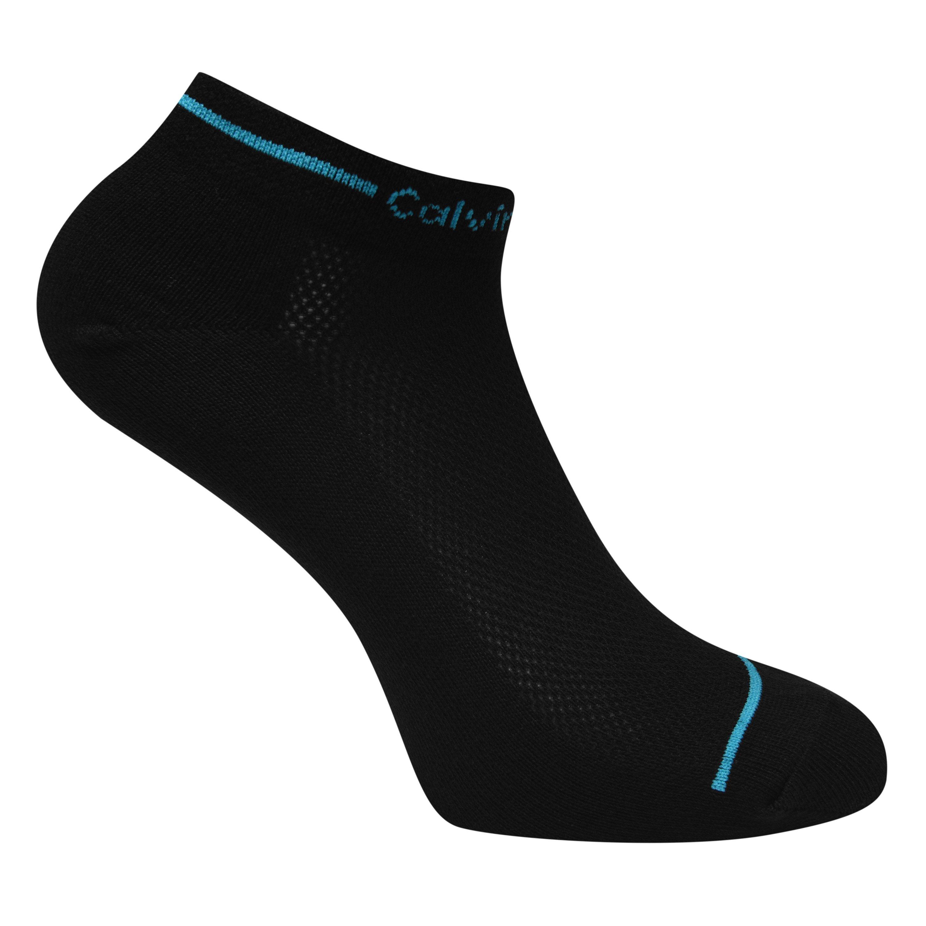 Black - Calvin Klein - 6 Pack Trainer Socks Ladies - 7
