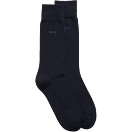 Boss Men's 2 Pack Plain Crew Socks